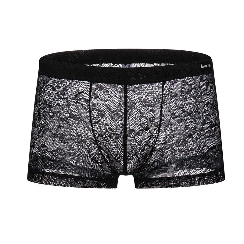 See Through Lace Low Waist Boxer