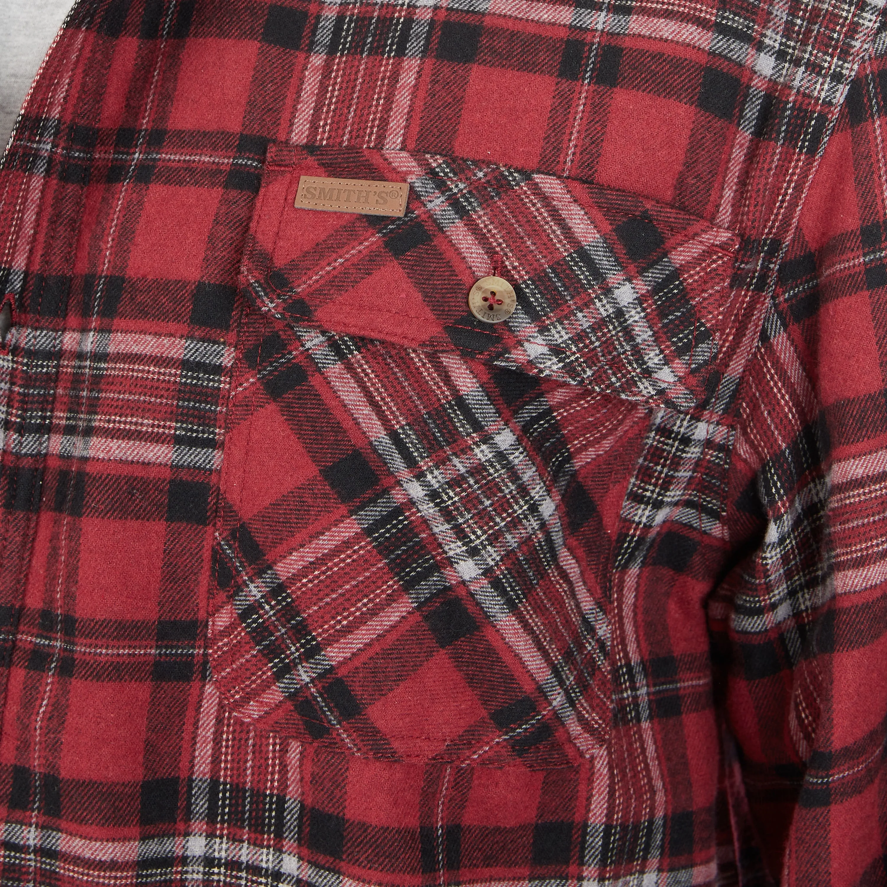 SHERPA-LINED FLANNEL SHIRT JACKET