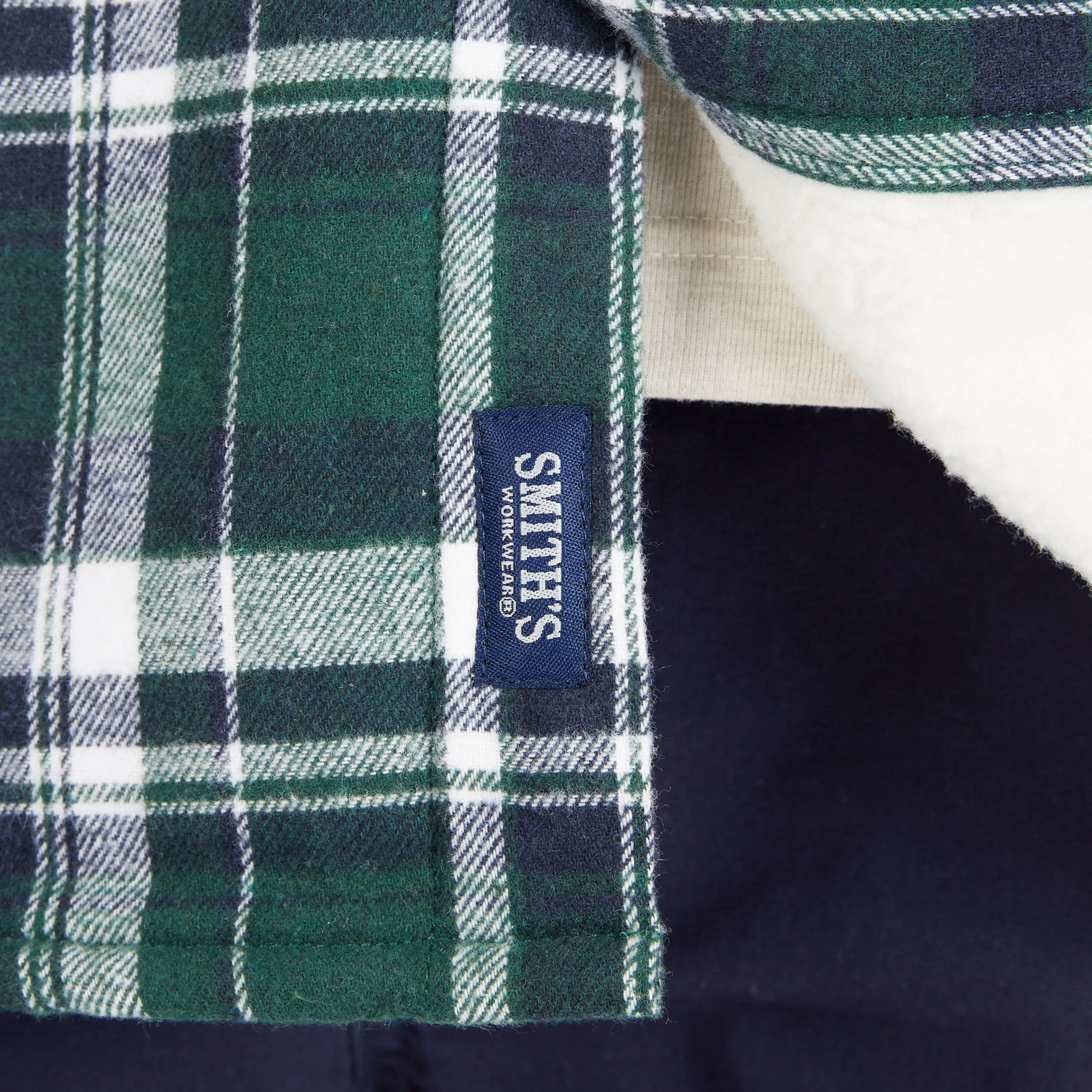 SHERPA-LINED FLANNEL SHIRT JACKET