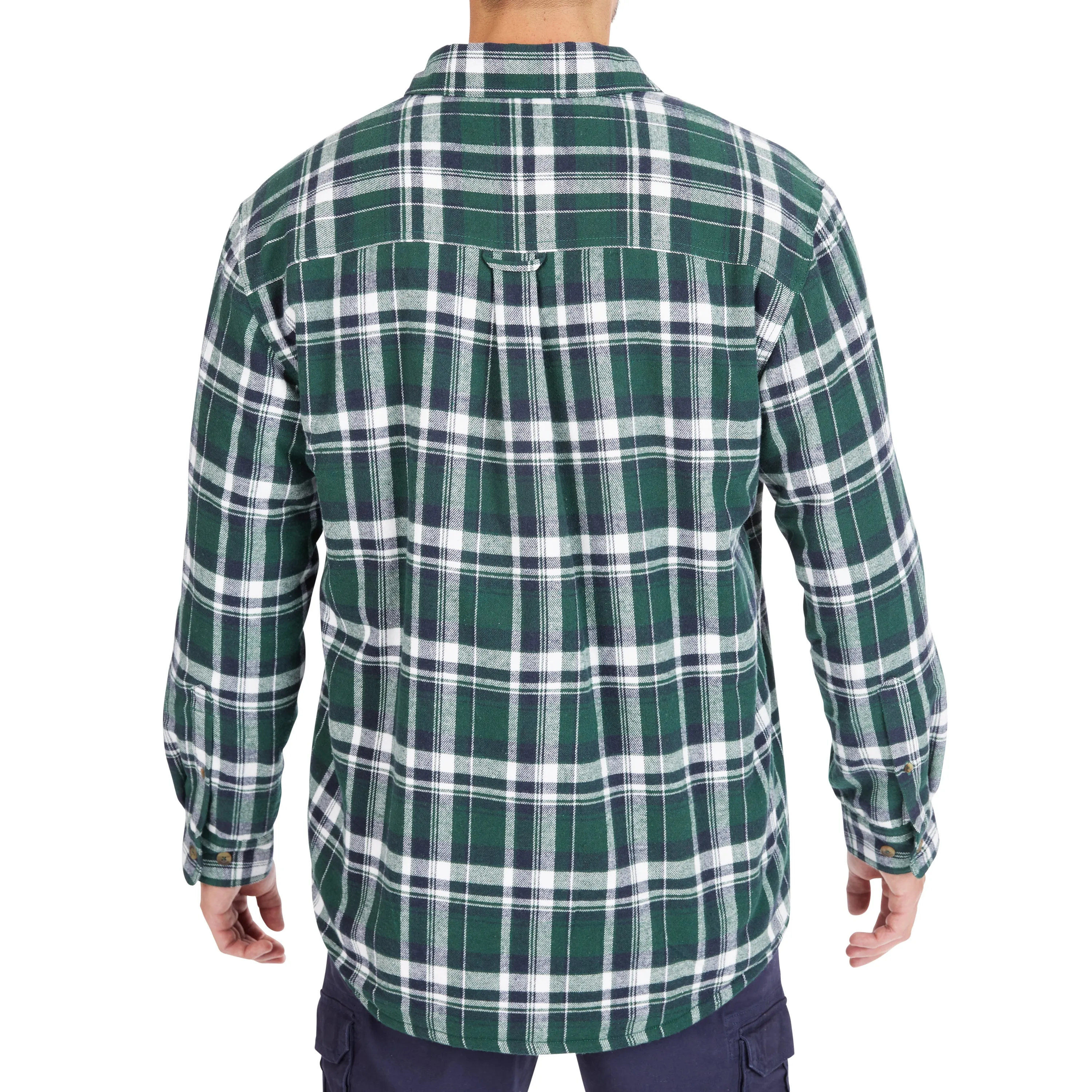 SHERPA-LINED FLANNEL SHIRT JACKET