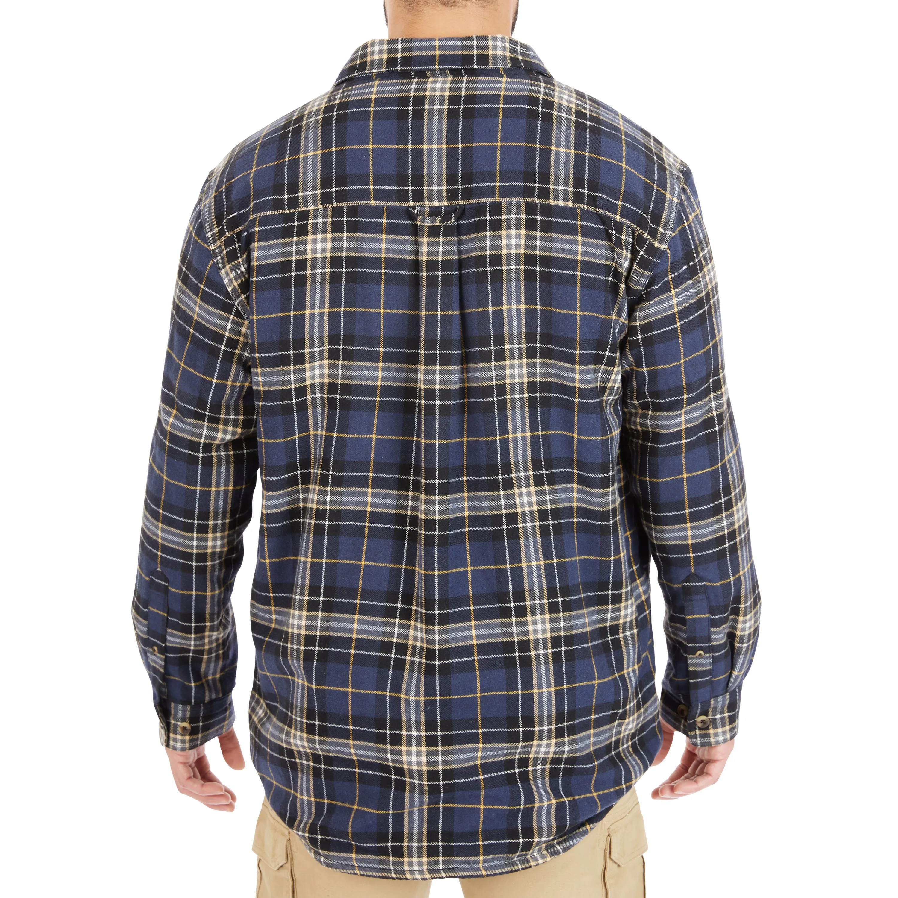 SHERPA-LINED FLANNEL SHIRT JACKET