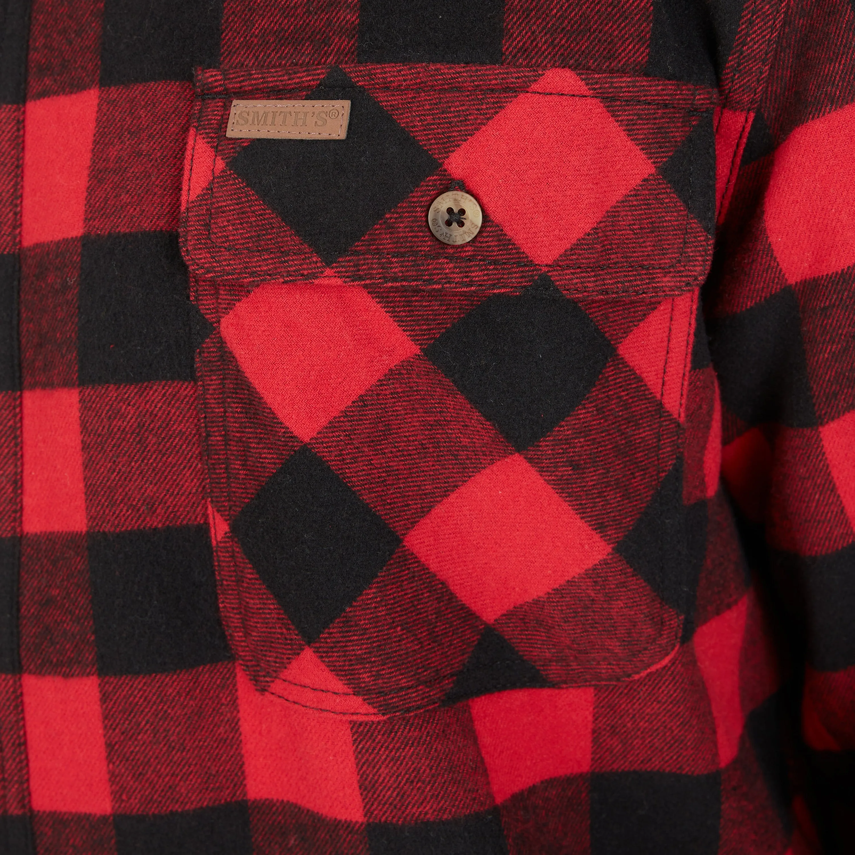 SHERPA-LINED FLANNEL SHIRT JACKET