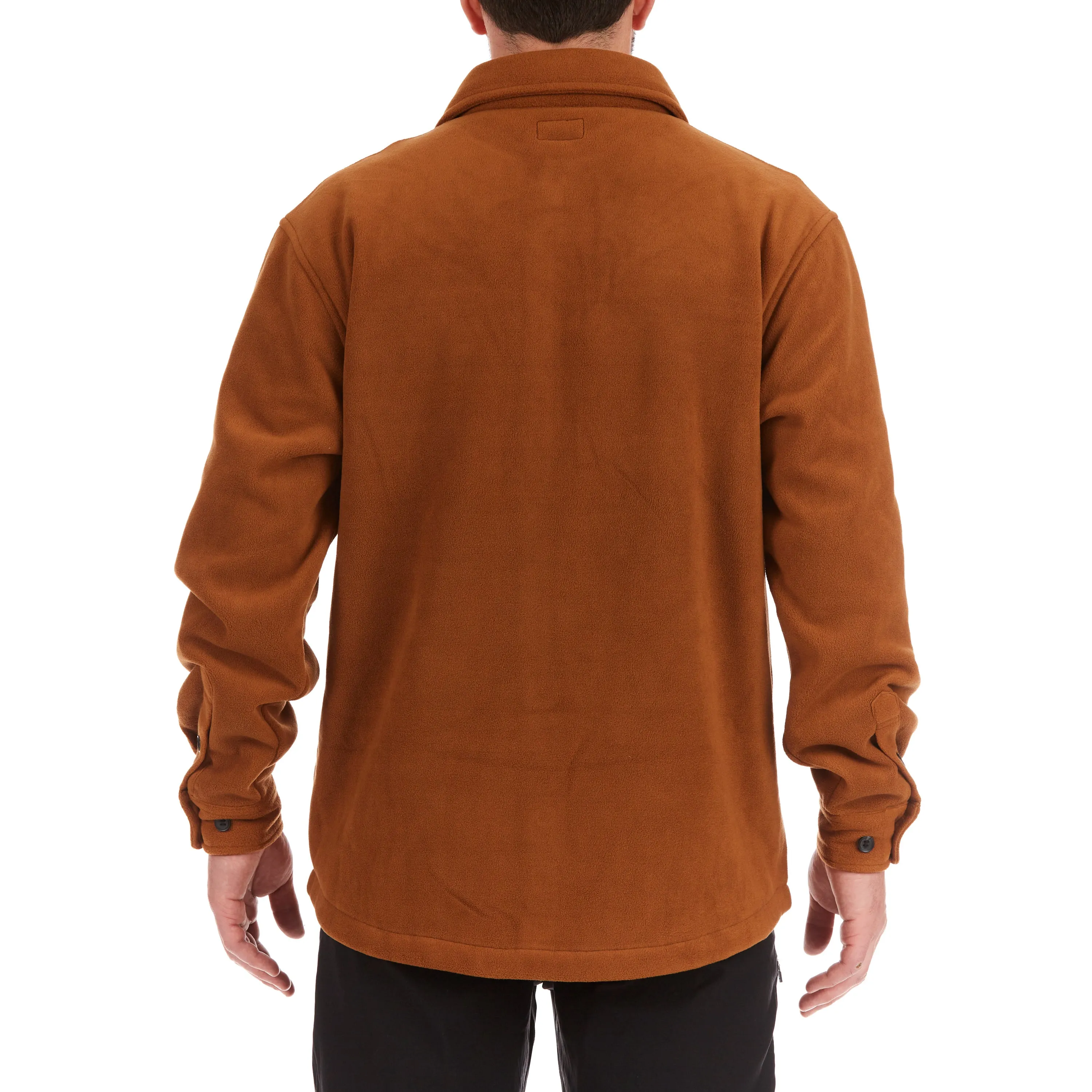 SHERPA-LINED FLEECE SHIRT JACKET