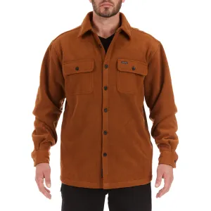 SHERPA-LINED FLEECE SHIRT JACKET