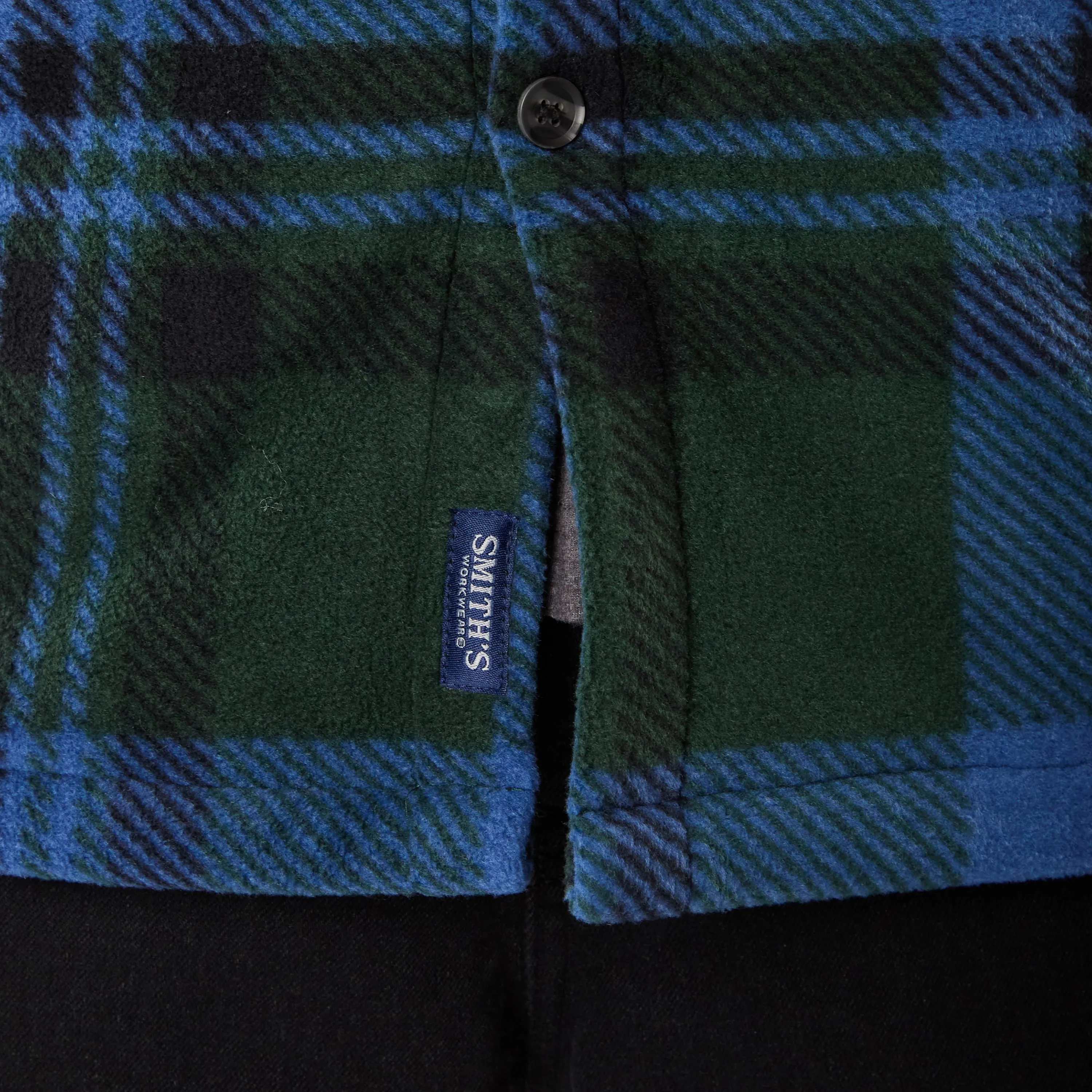 SHERPA-LINED PLAID FLEECE SHIRT JACKET