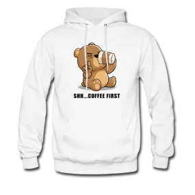 Shh.. Coffee First Hoodie (Light Colors)