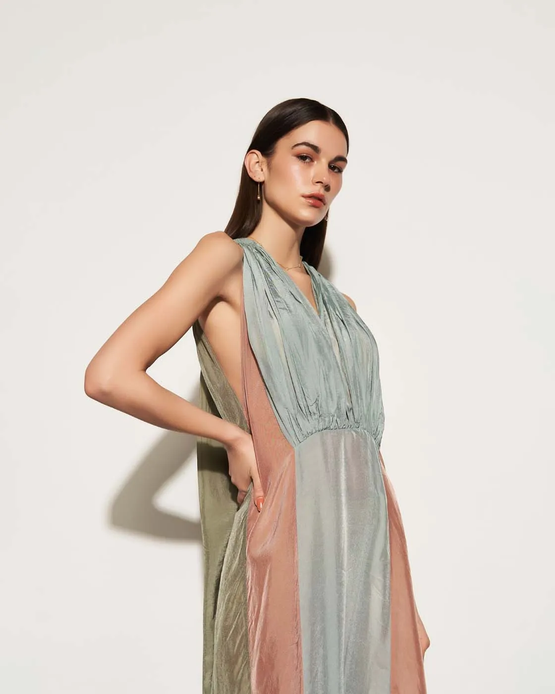 SILK ASYMMETRICAL DRESS