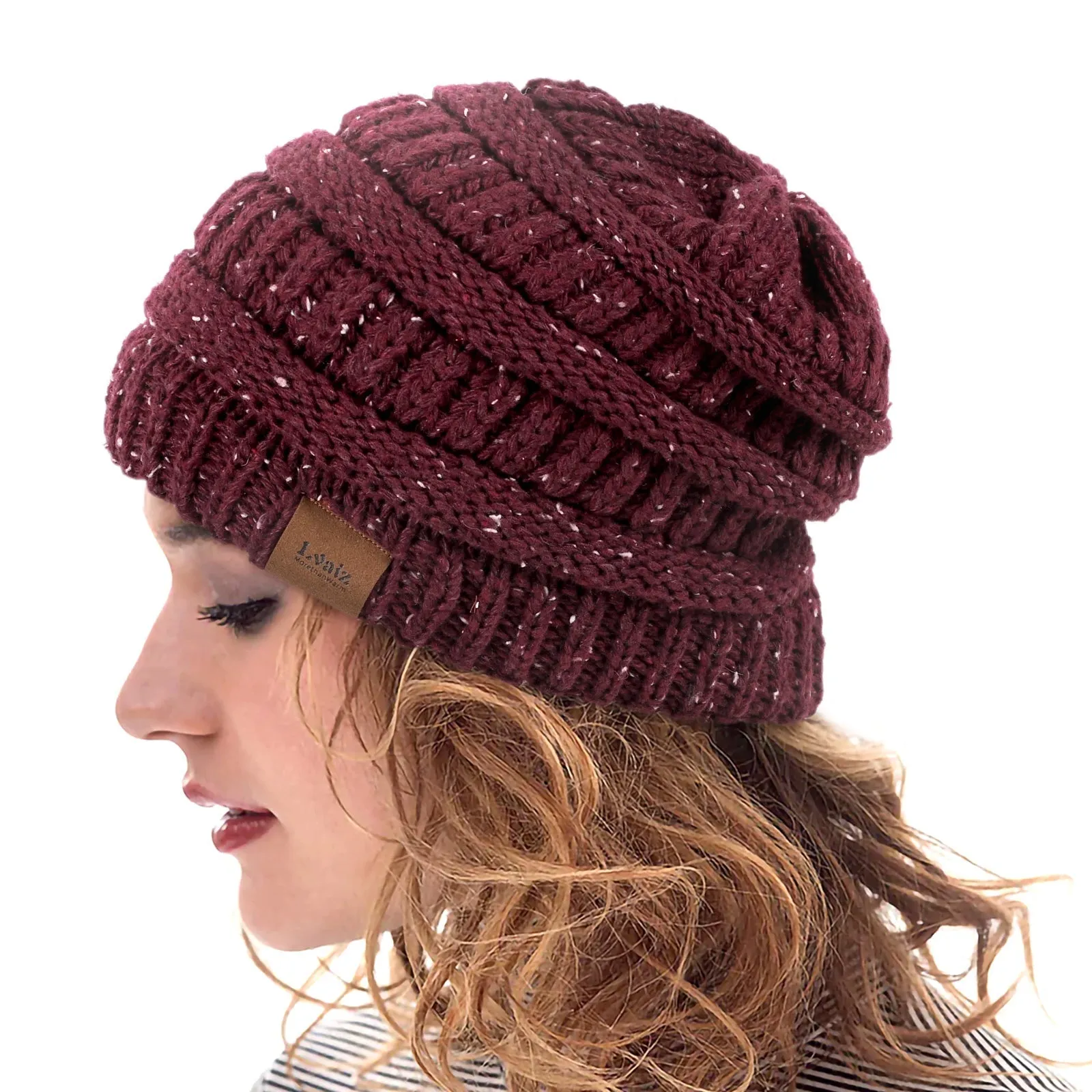 Silky Knitted Satin Lined Beanie Hats