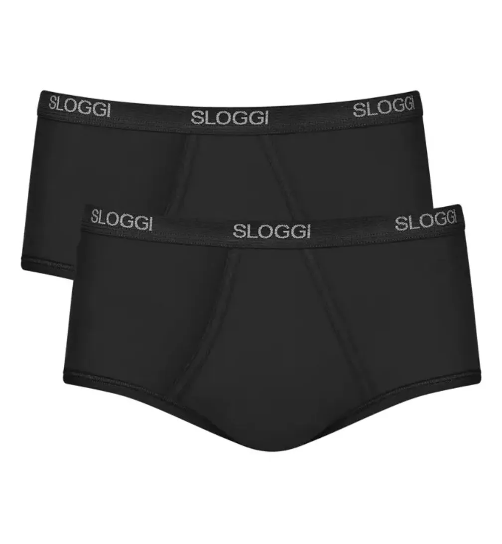 Sloggi Men's Maxi Double Pack Open Front Briefs 3 Colours