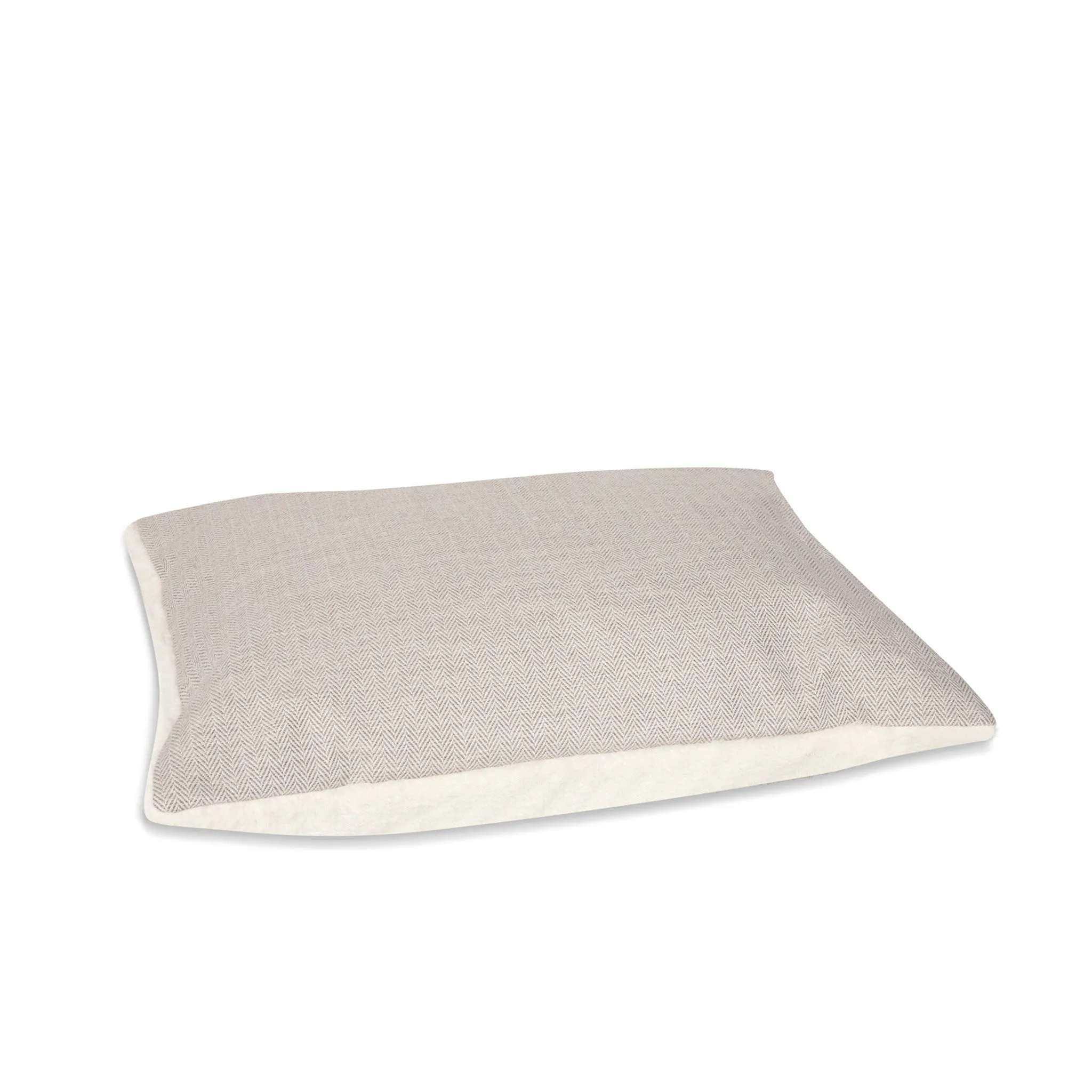 Snuggle Cave Pet Bed - Cream Herringbone