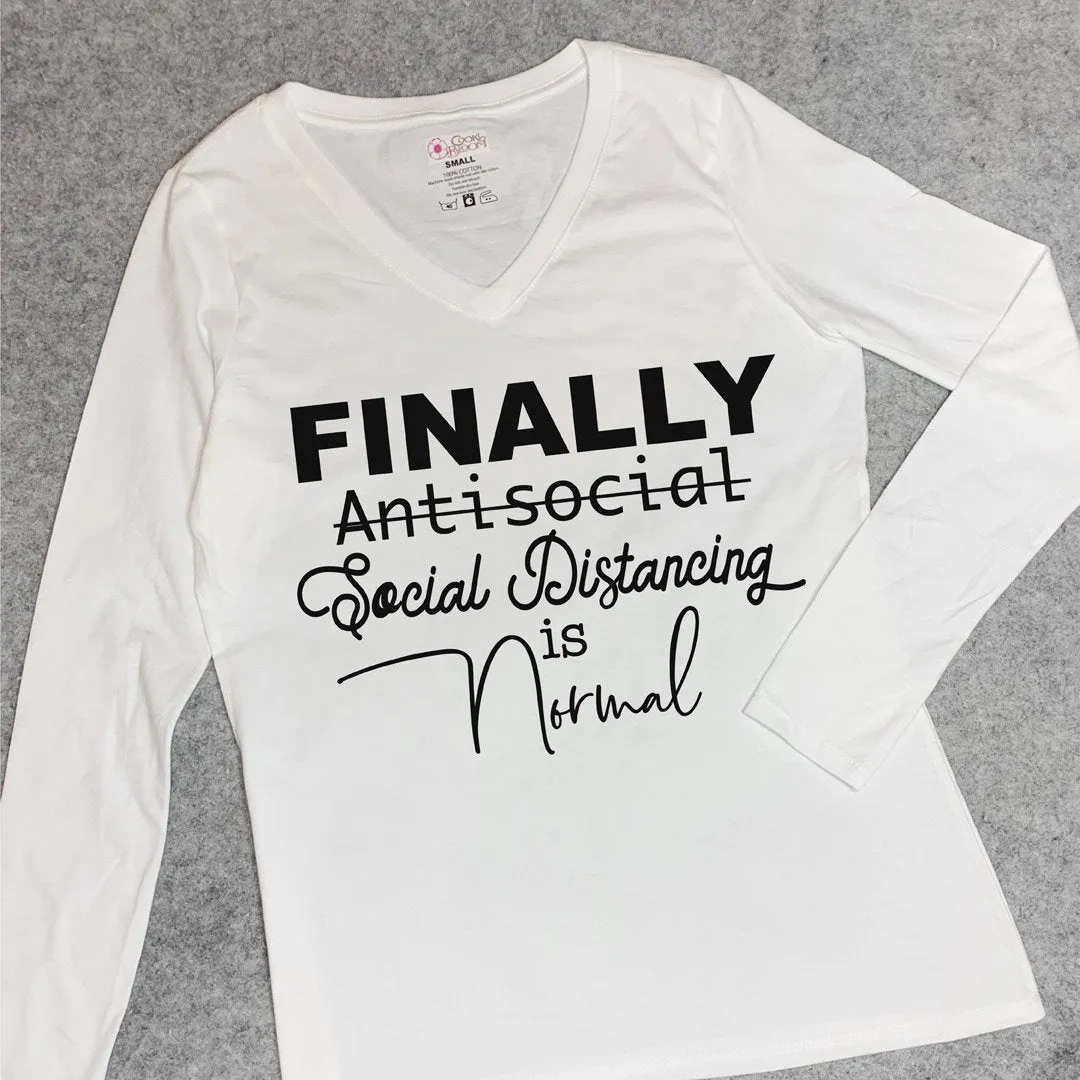 Social Distancing Antisocial Long-Sleeve T-Shirt