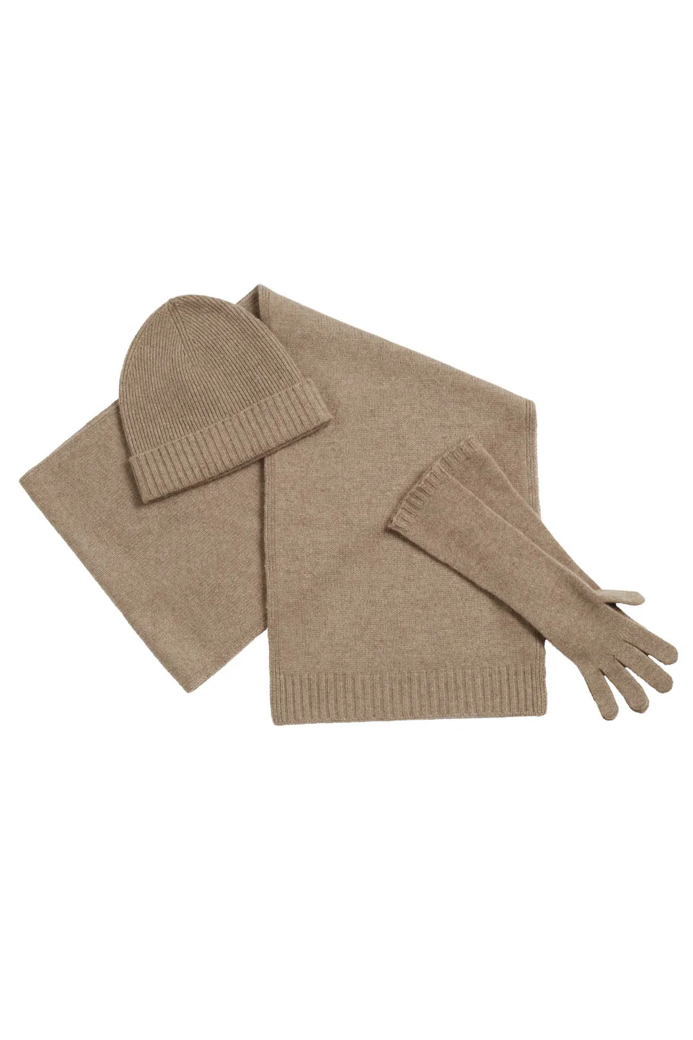 Soft-Truffle Cashmere Accessories Set