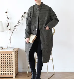 Stand Collar Long Coat Winter Women Down Jacket AMT1008