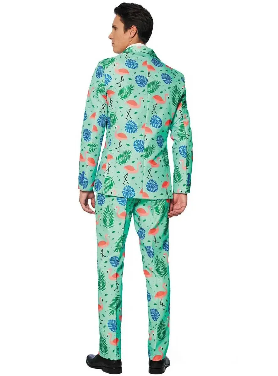 Suitmeister Green Tropical Print Mens Novelty Suit