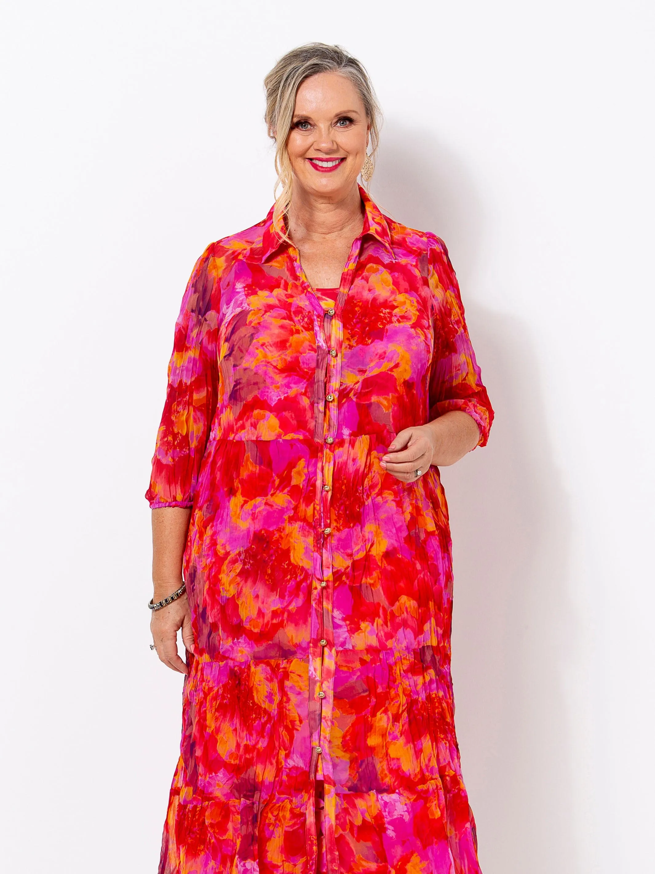 Sunburst Georgette Dress