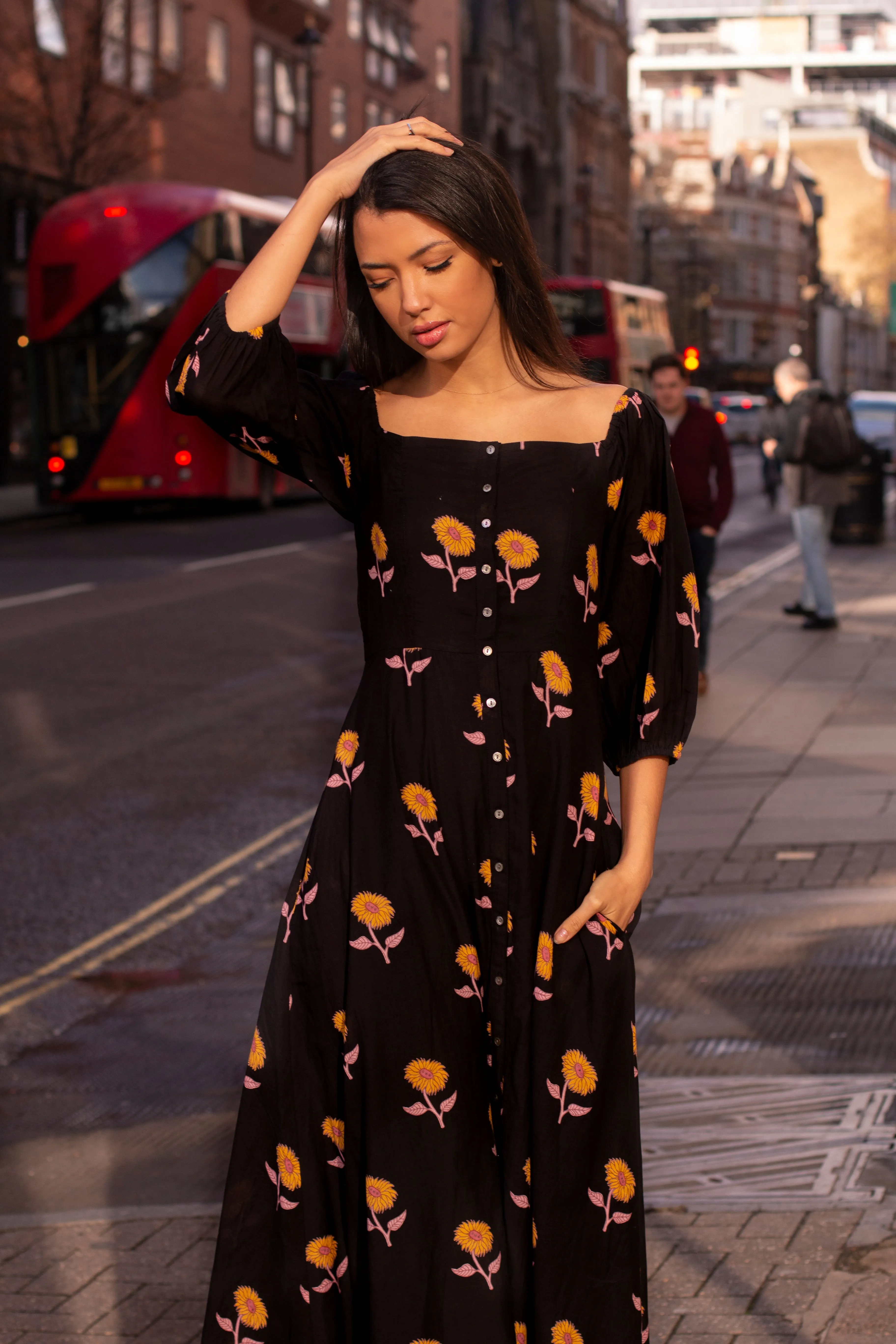 Sunflower Button Down Dress