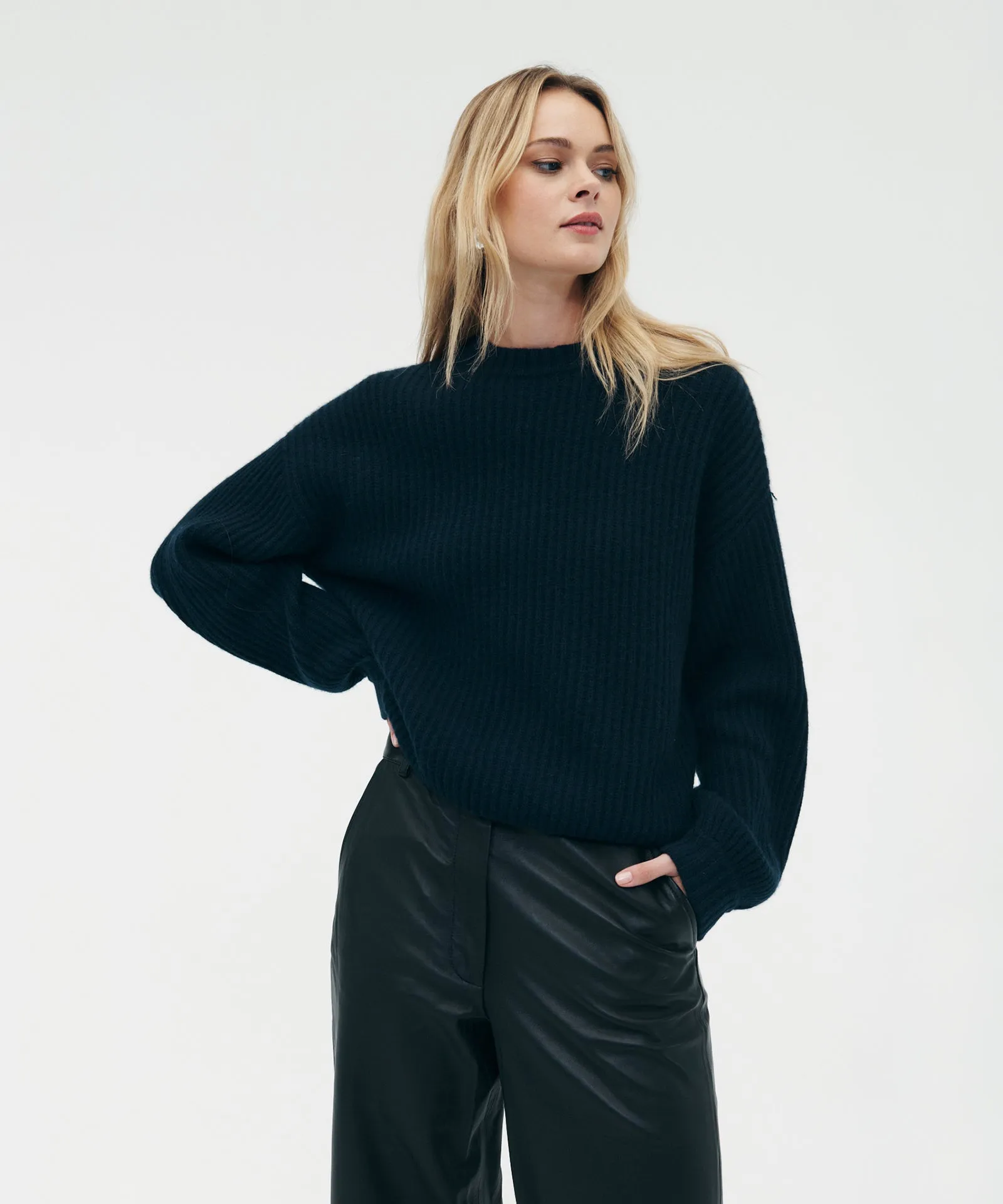 Super Luxe Cashmere Fisherman Sweater