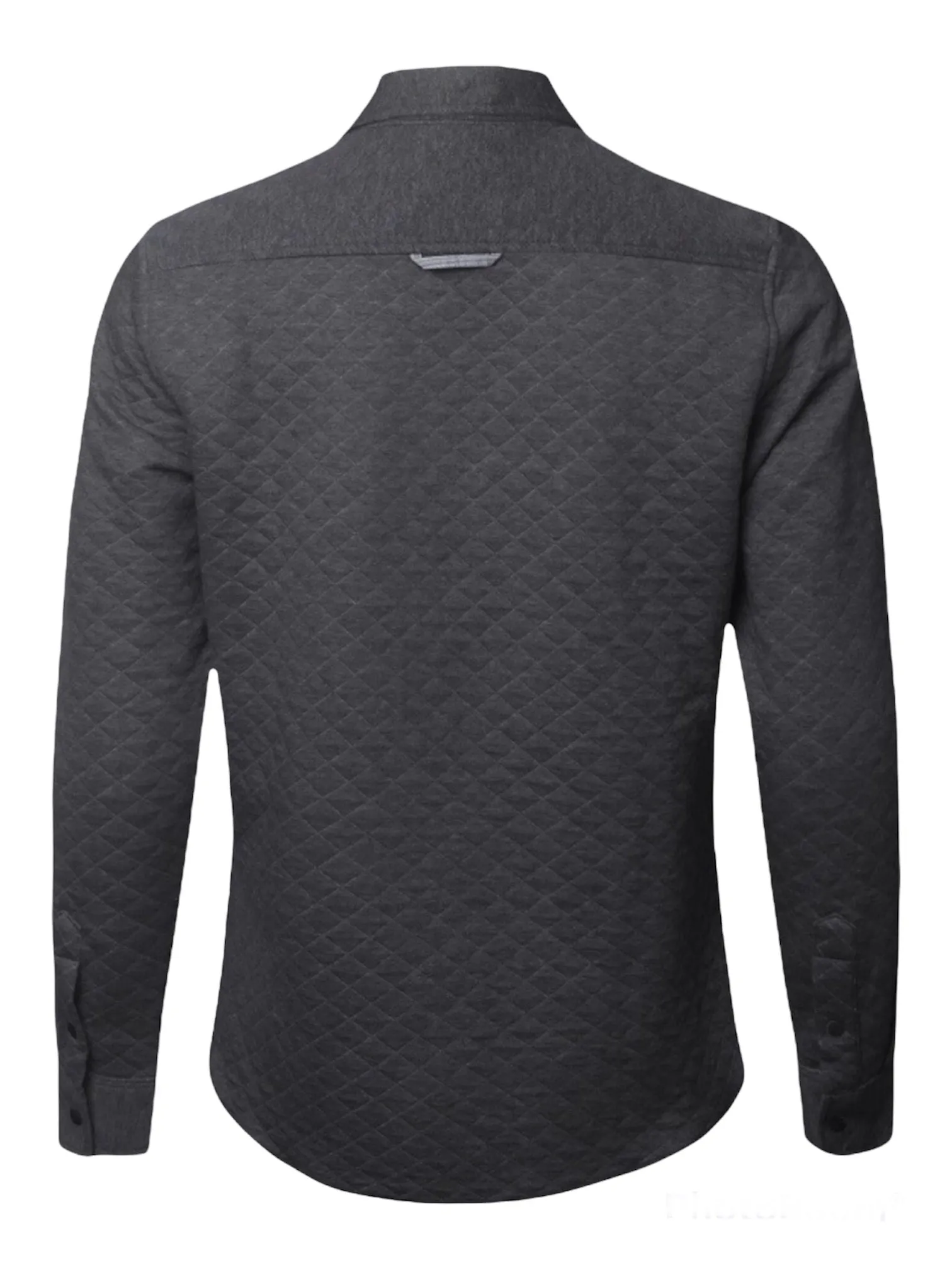 Super Soft Quilted Long Sleeve Snap Button Shirts- Charcoal