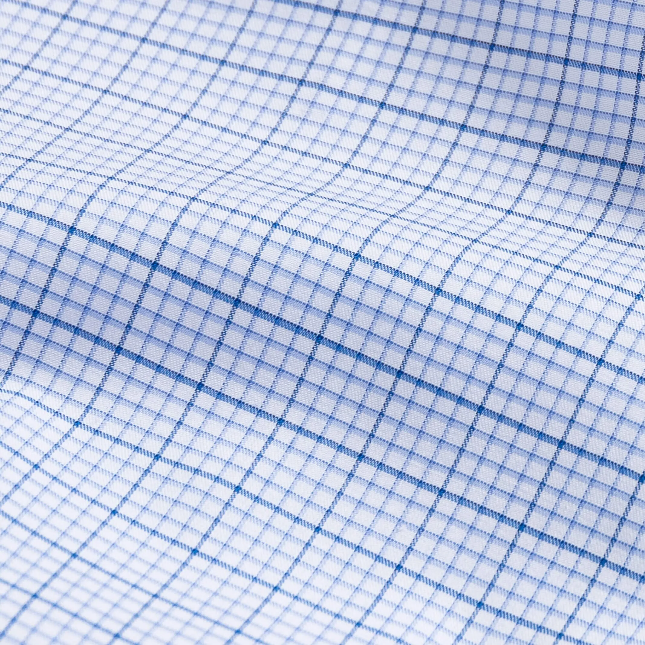 The Blue Kent Windowpane Check Custom Shirt