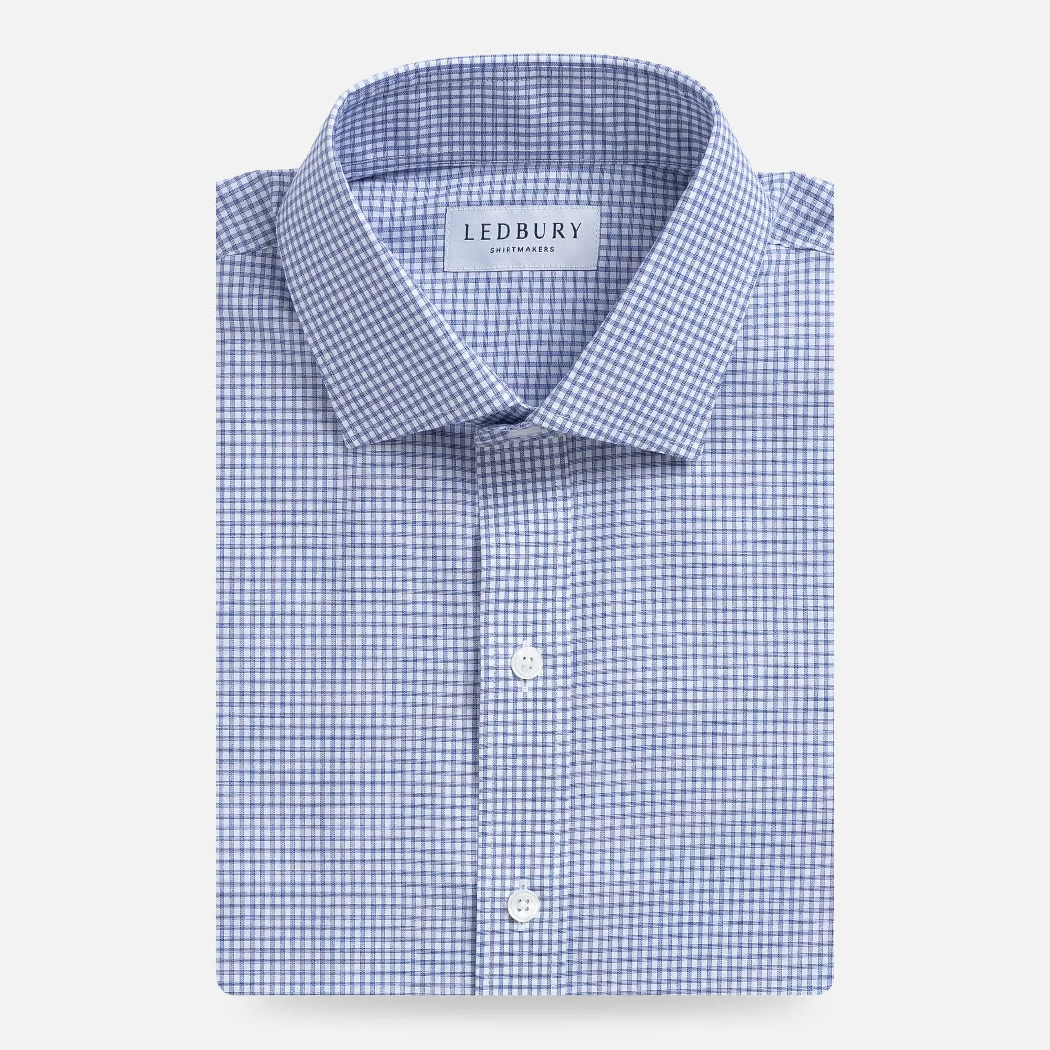 The Navy Kent Gingham Custom Shirt