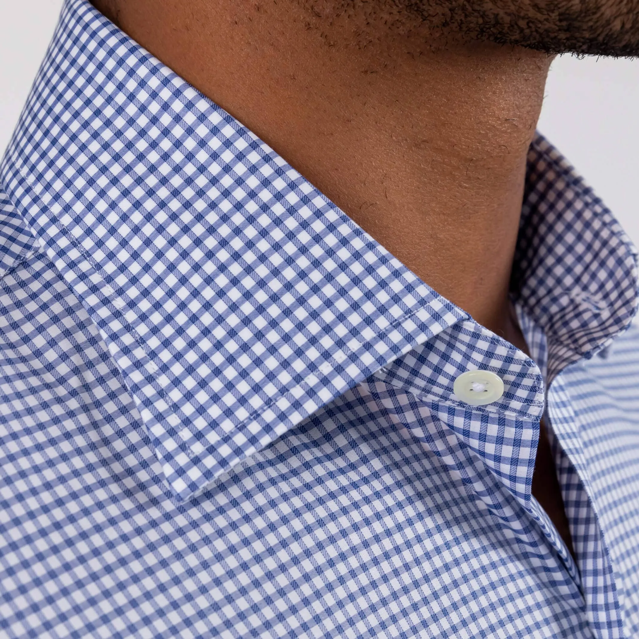 The Navy Kent Gingham Custom Shirt