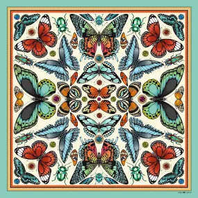 The Tropical Butterfly Silk Scarf | 65x65cm [Preorder]