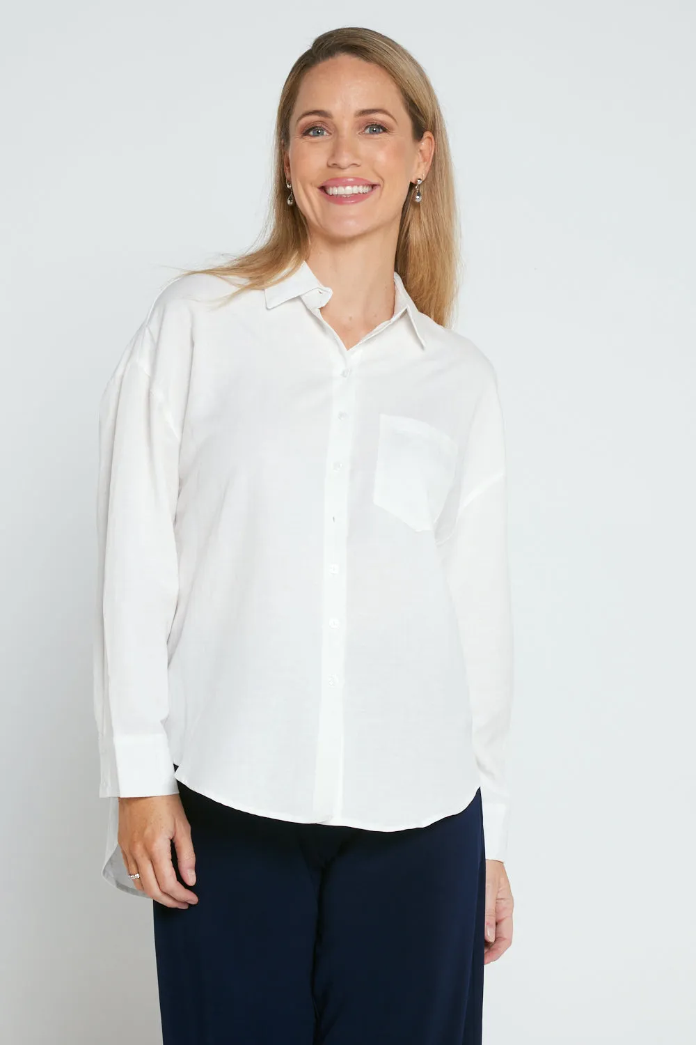 Tiffany Linen Essential Shirt - White