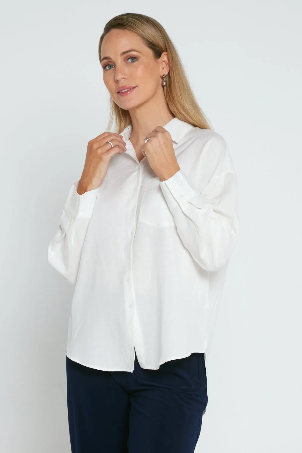 Tiffany Linen Essential Shirt - White