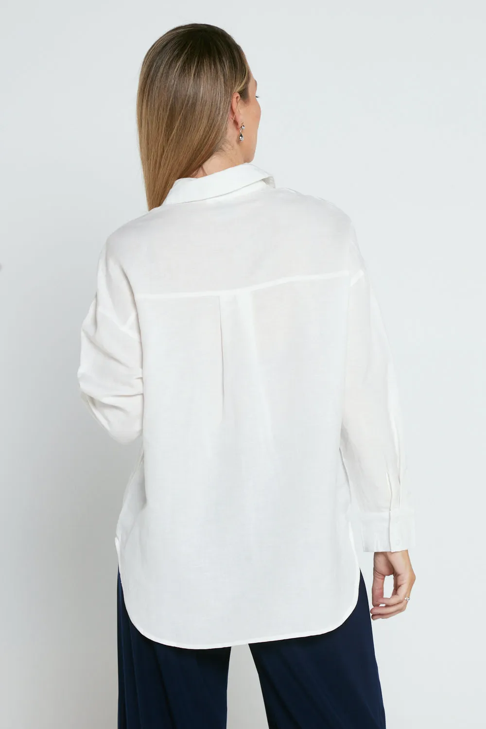 Tiffany Linen Essential Shirt - White