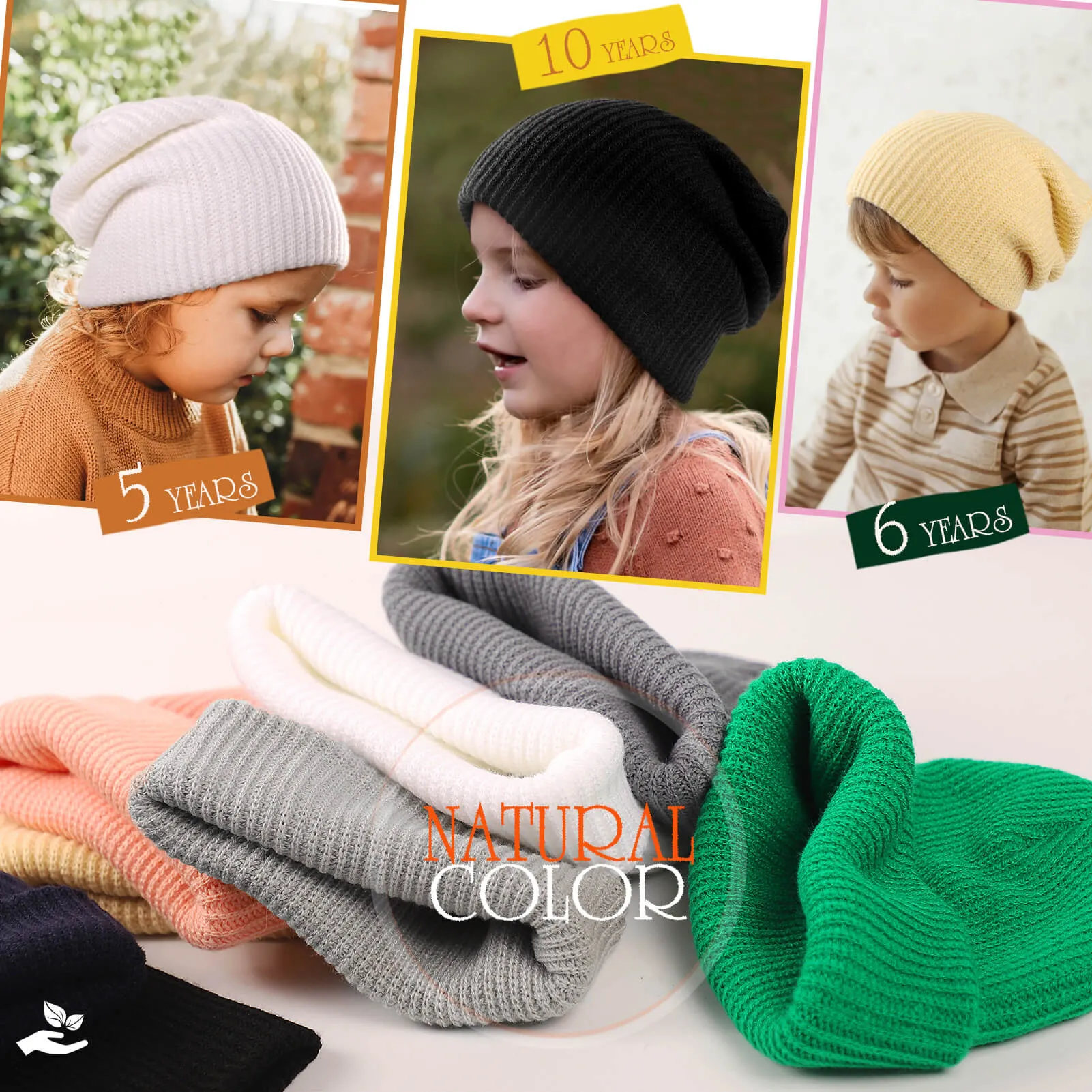 Toddler Beanie Winter Hats(3-12years)