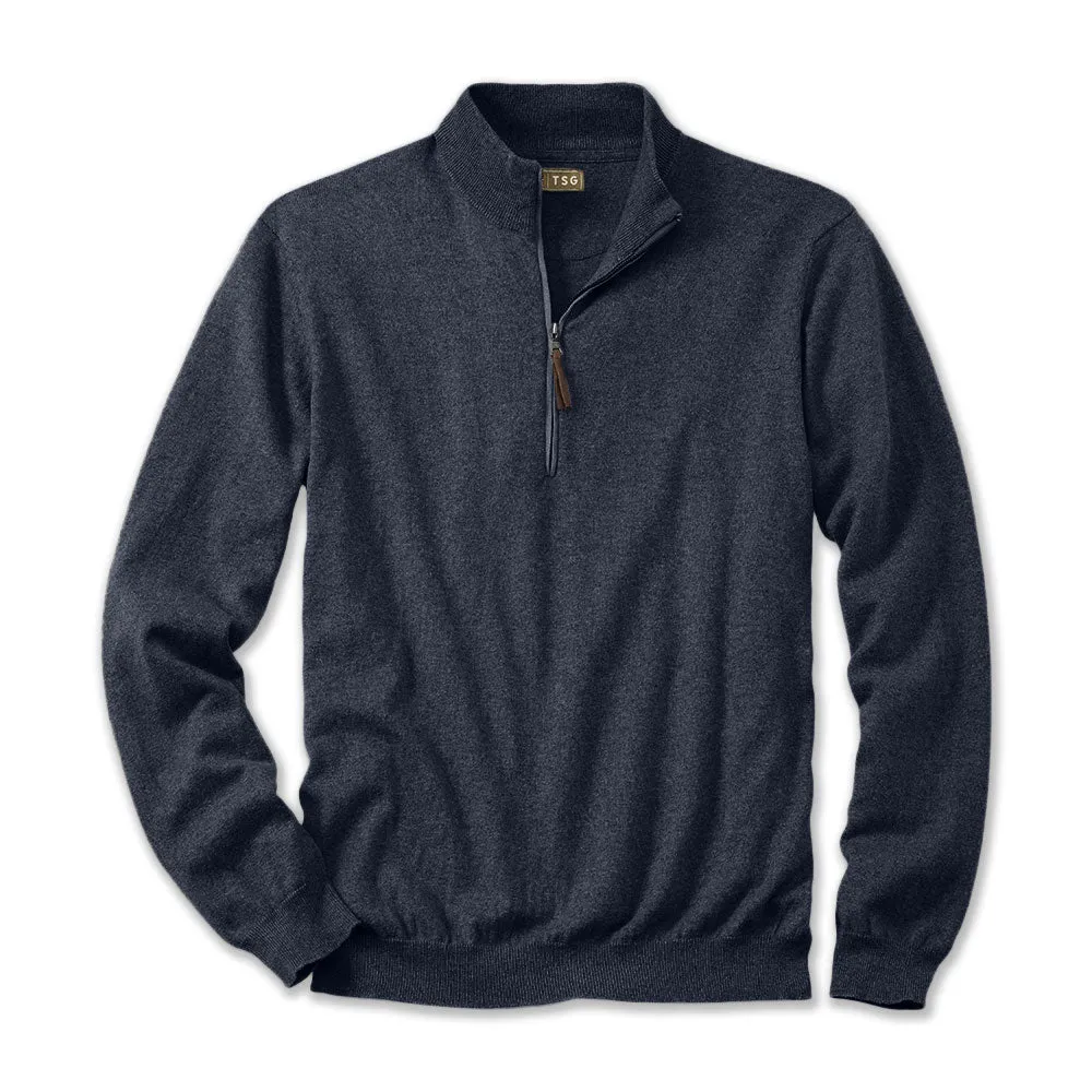 TSG Fraser Cashmere 1/2-Zip Sweater (Royal Navy)