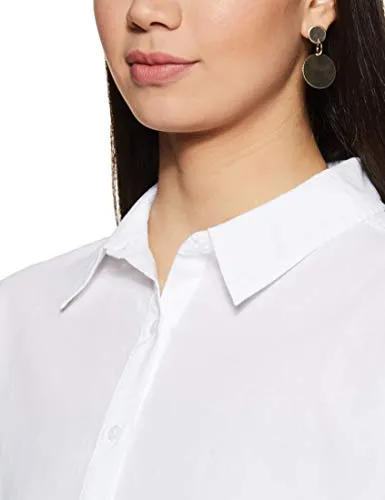 United Colors of Benetton Women's Quilted Regular fit Shirt (19P5BQF5QAB3_101_White_Small