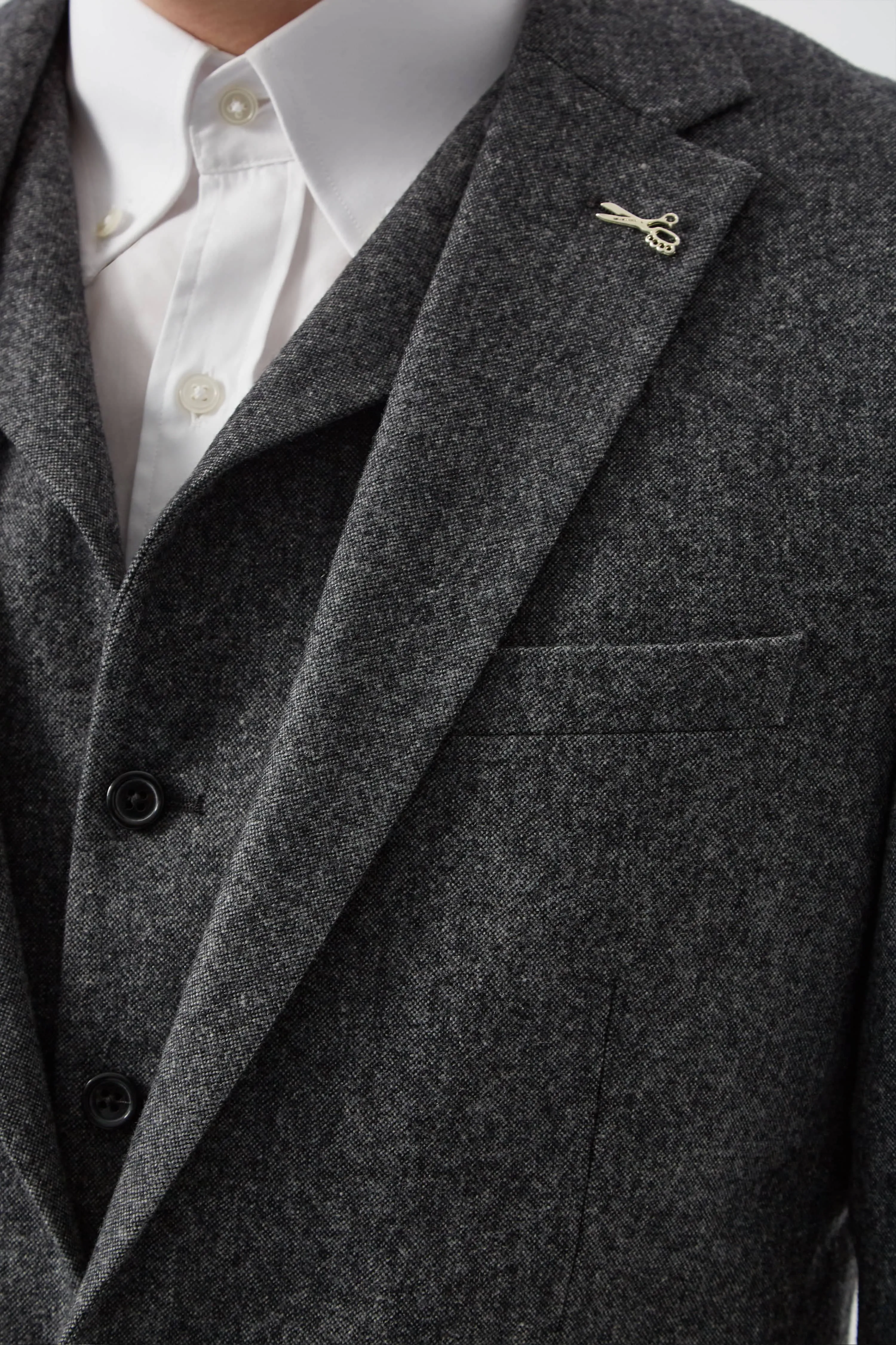 Uptown Slim Fit Grey Wool Jacket - ARCHIVE