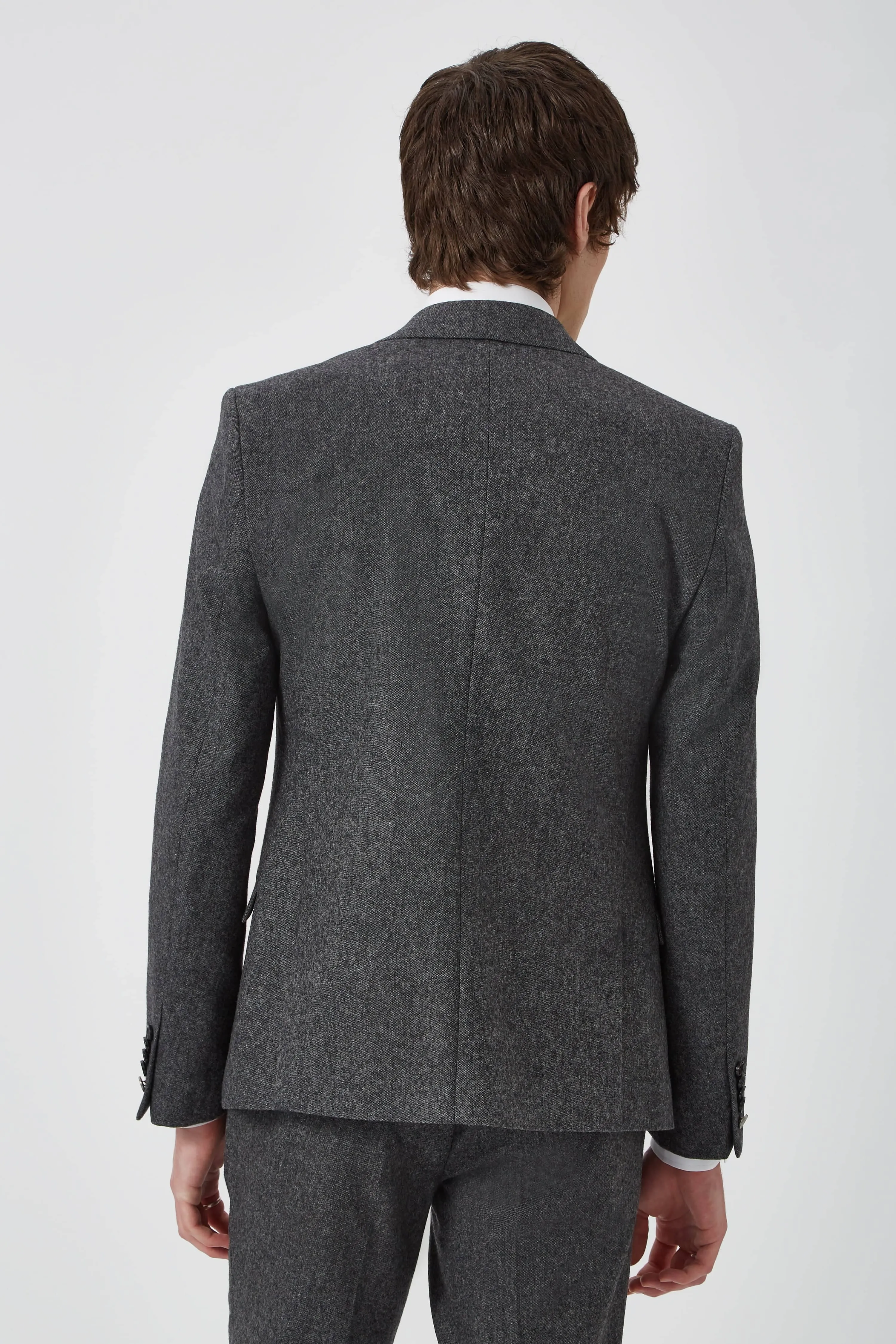 Uptown Slim Fit Grey Wool Jacket - ARCHIVE