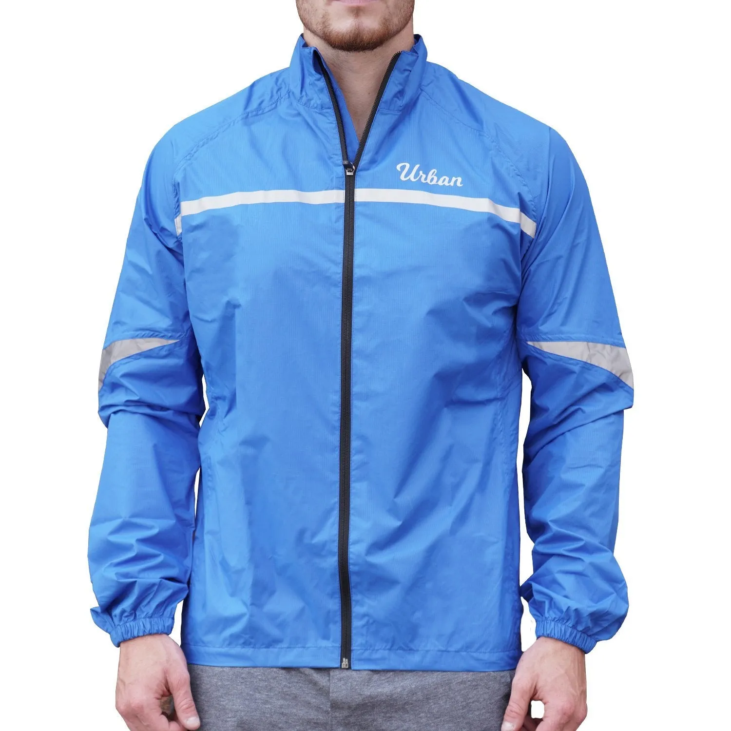 Urban Windproof & Waterproof Commuters Cycling Jacket - Blue