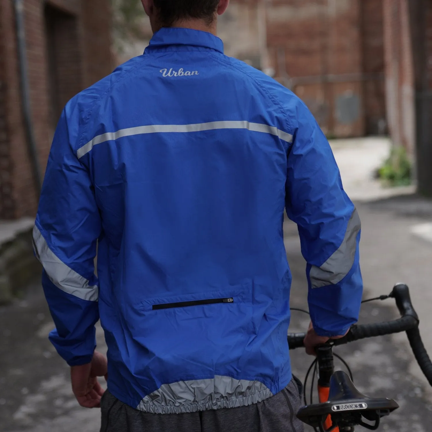 Urban Windproof & Waterproof Commuters Cycling Jacket - Blue