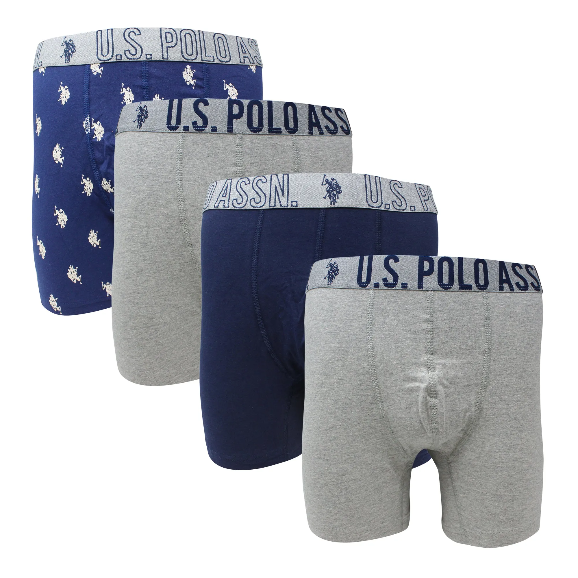 U.S. Polo Assn. Men's 4-Pack Cotton Stretch Boxer Briefs