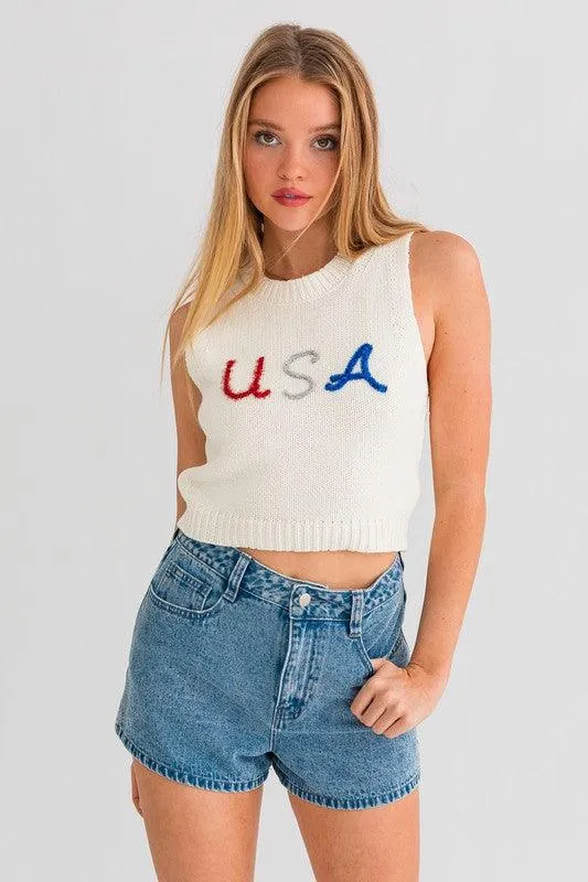 USA Knit Tank Top