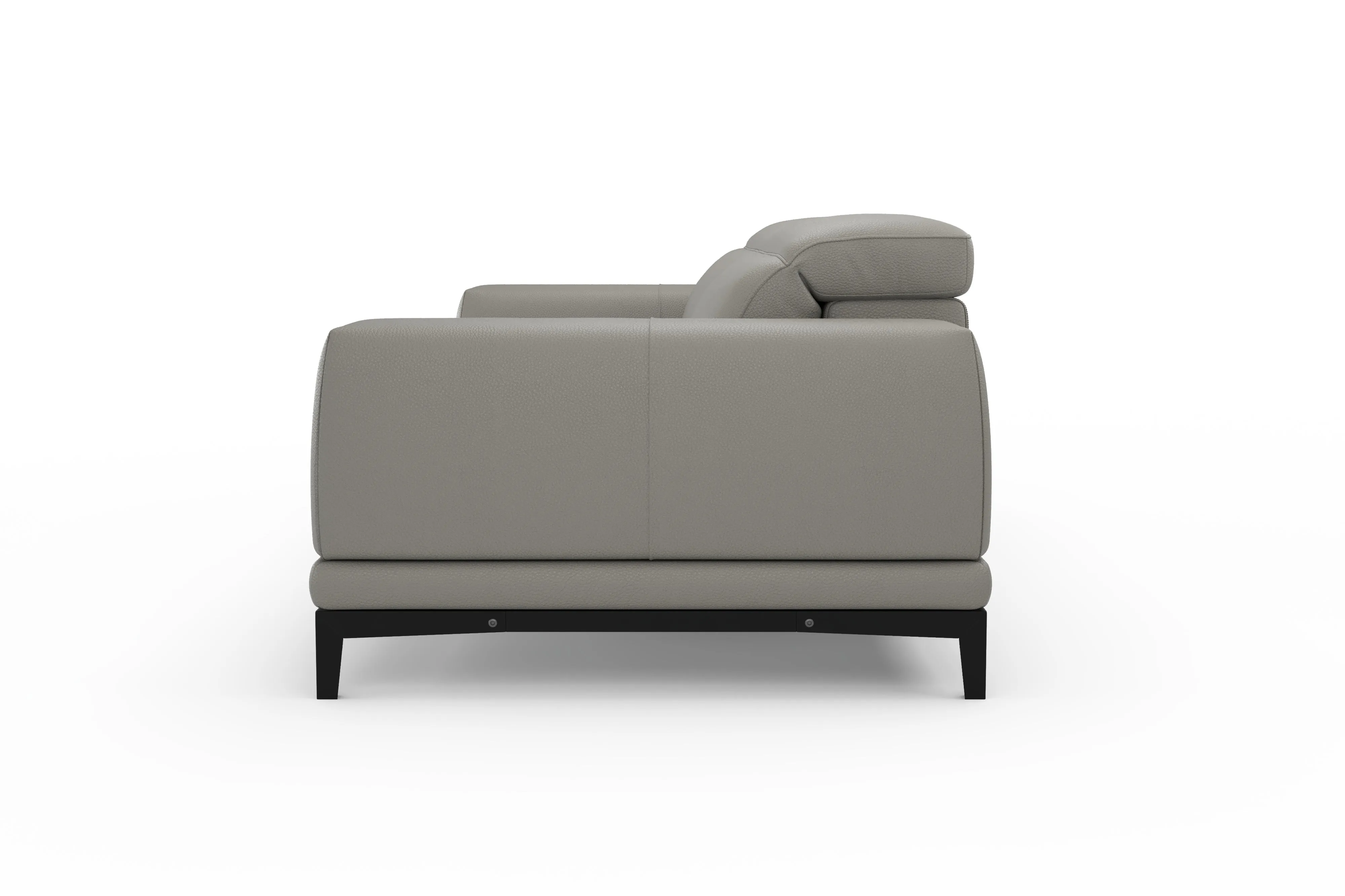 Valencia Valletta Top Grain Leather Loveseat Sofa, Grey