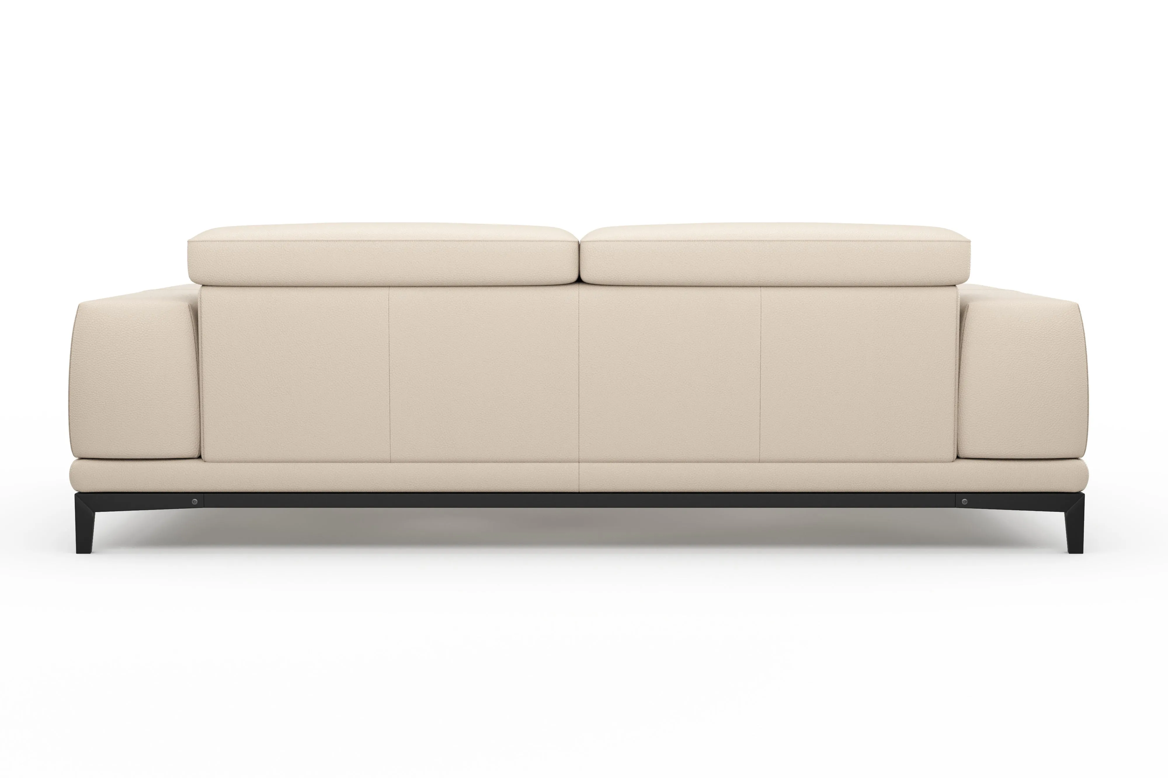 Valencia Valletta Top Grain Leather Wide Seats Sofa, Beige