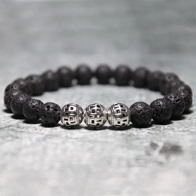 Volcanic Stone Beaded Bracelet