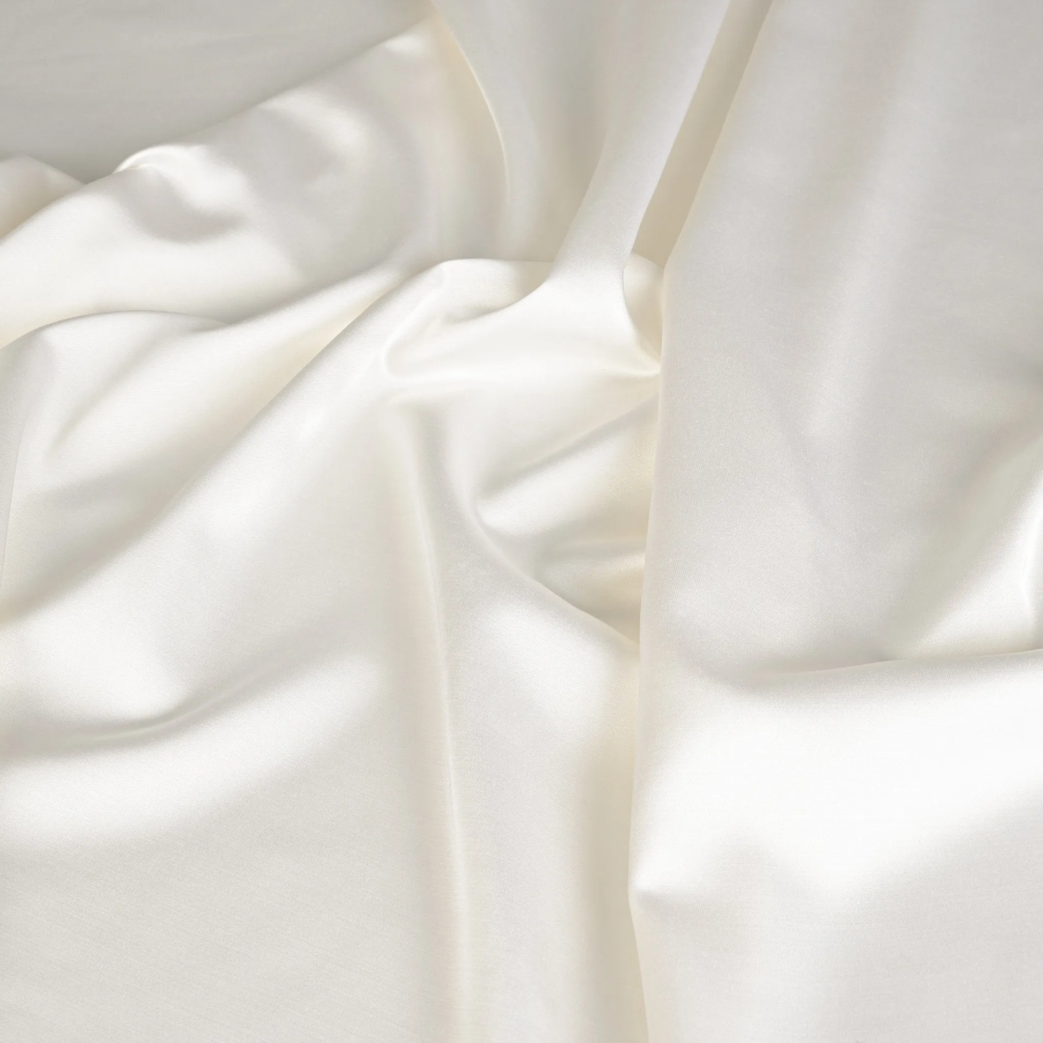 White Stretch Satin Fabric 5211