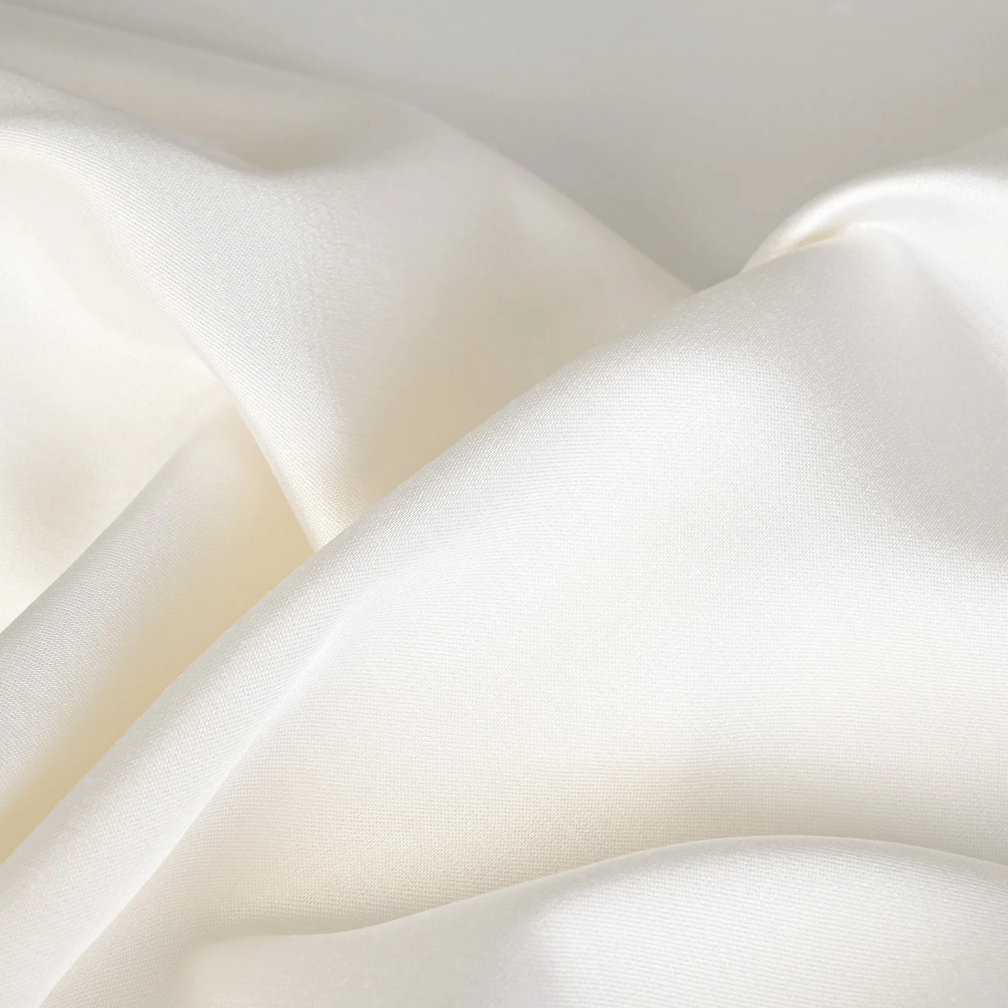 White Stretch Satin Fabric 5211