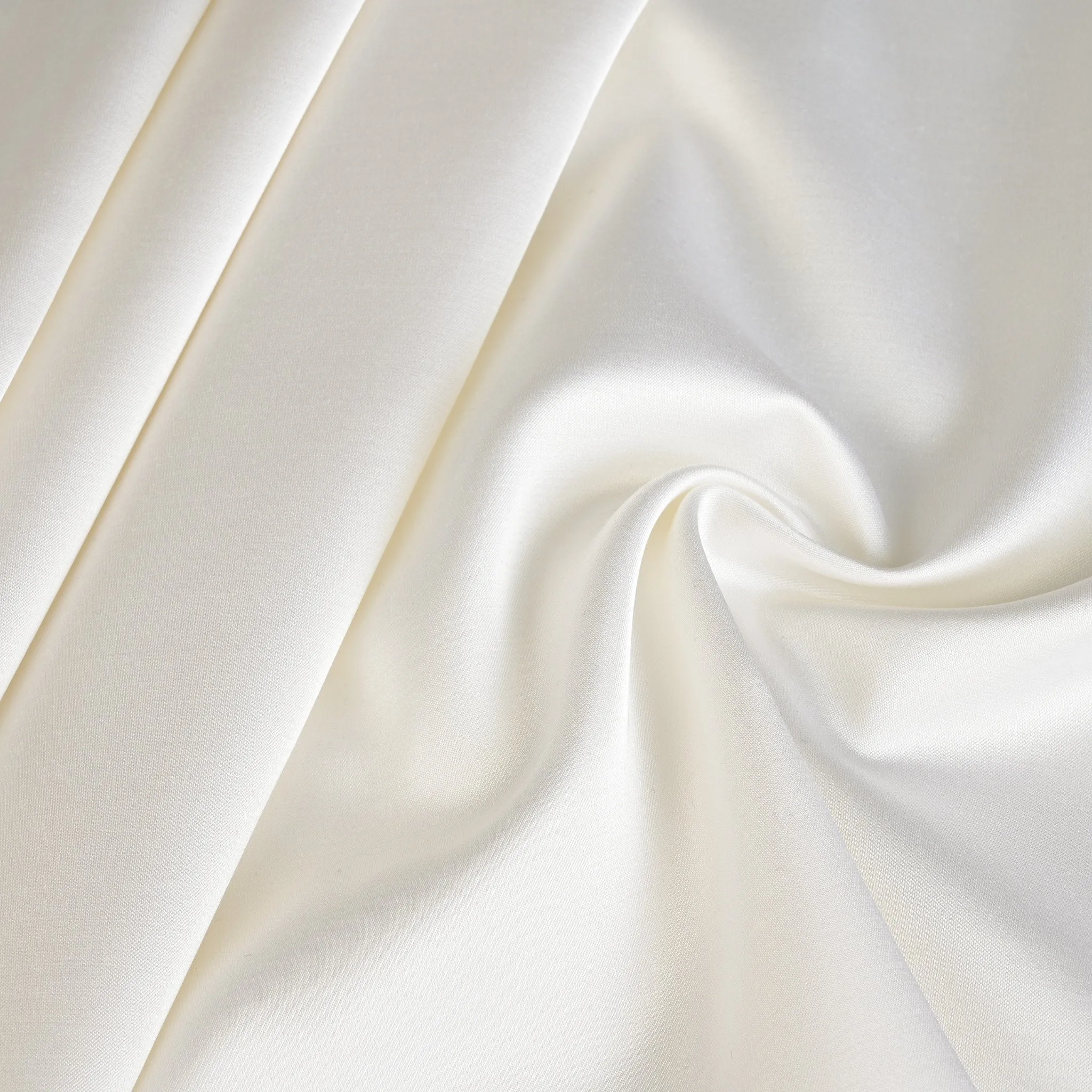 White Stretch Satin Fabric 5211