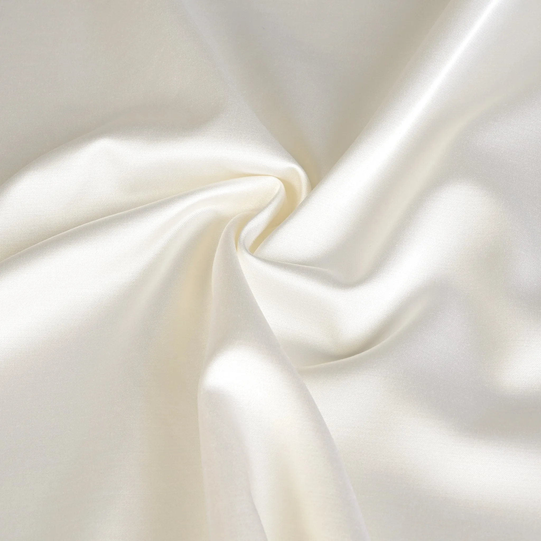 White Stretch Satin Fabric 5211