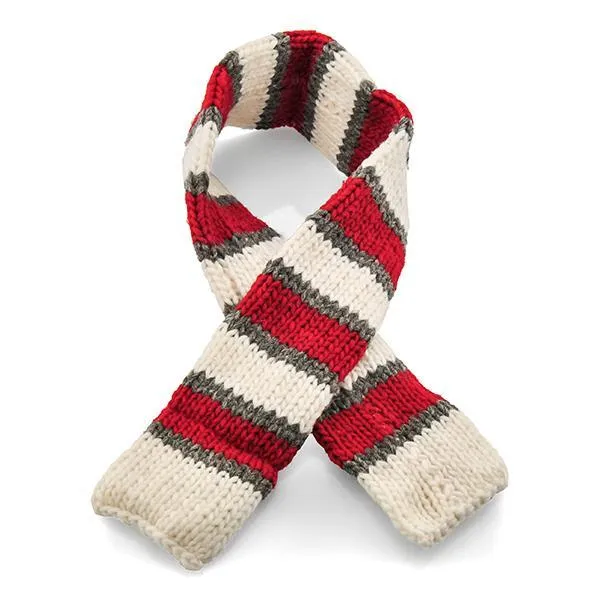 White/Red Dog Scarf