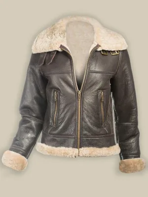 Women B3 Bomber Sheepskin Jacket