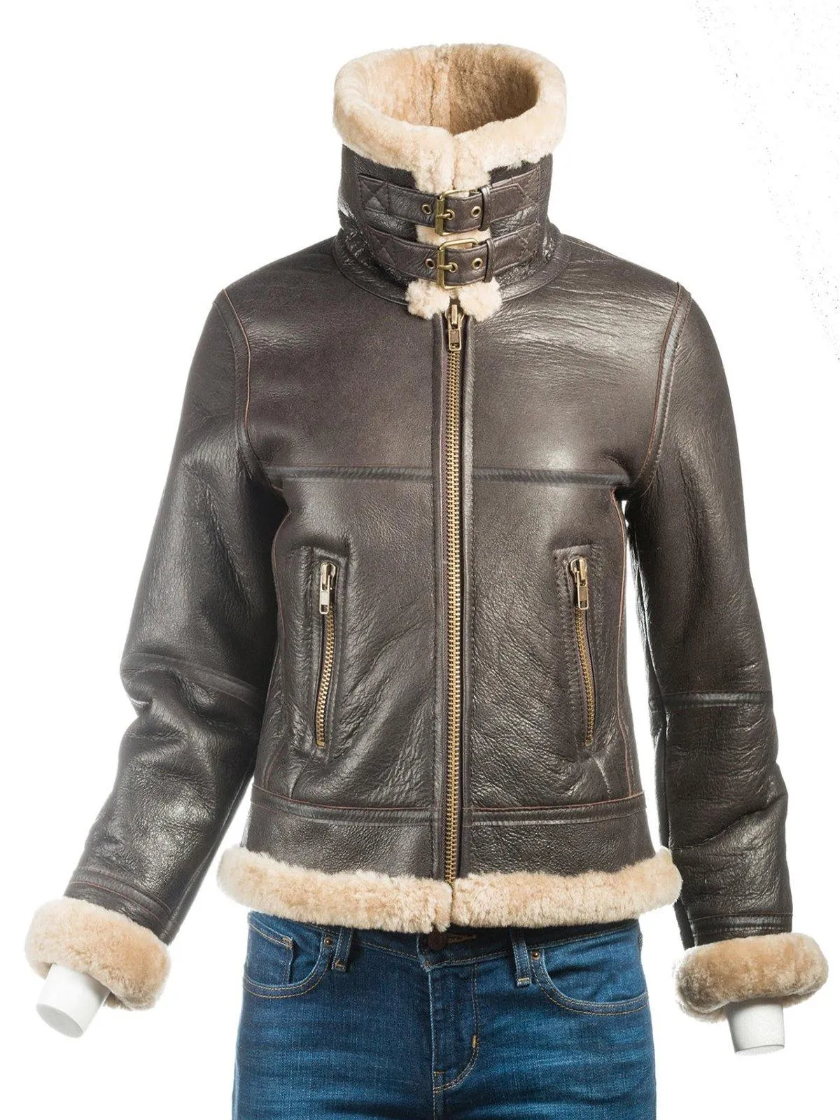 Women B3 Bomber Sheepskin Jacket