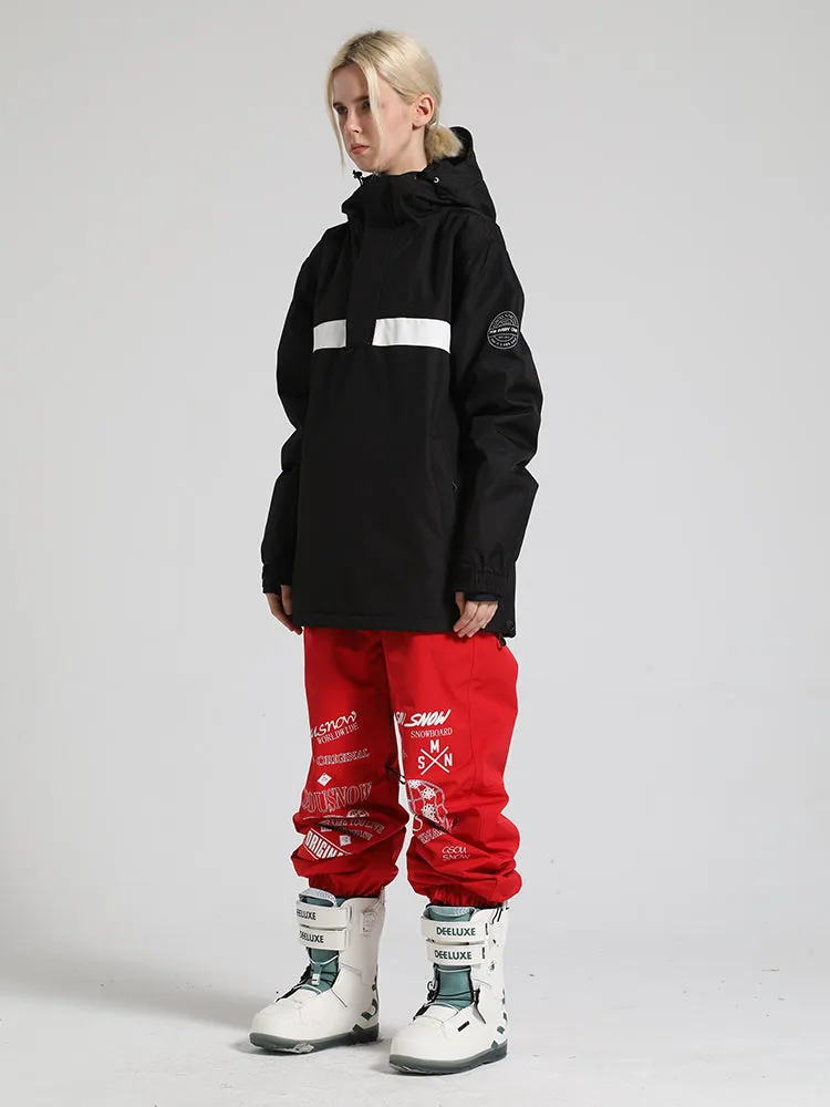 Women's Black Pullover Ski Suit