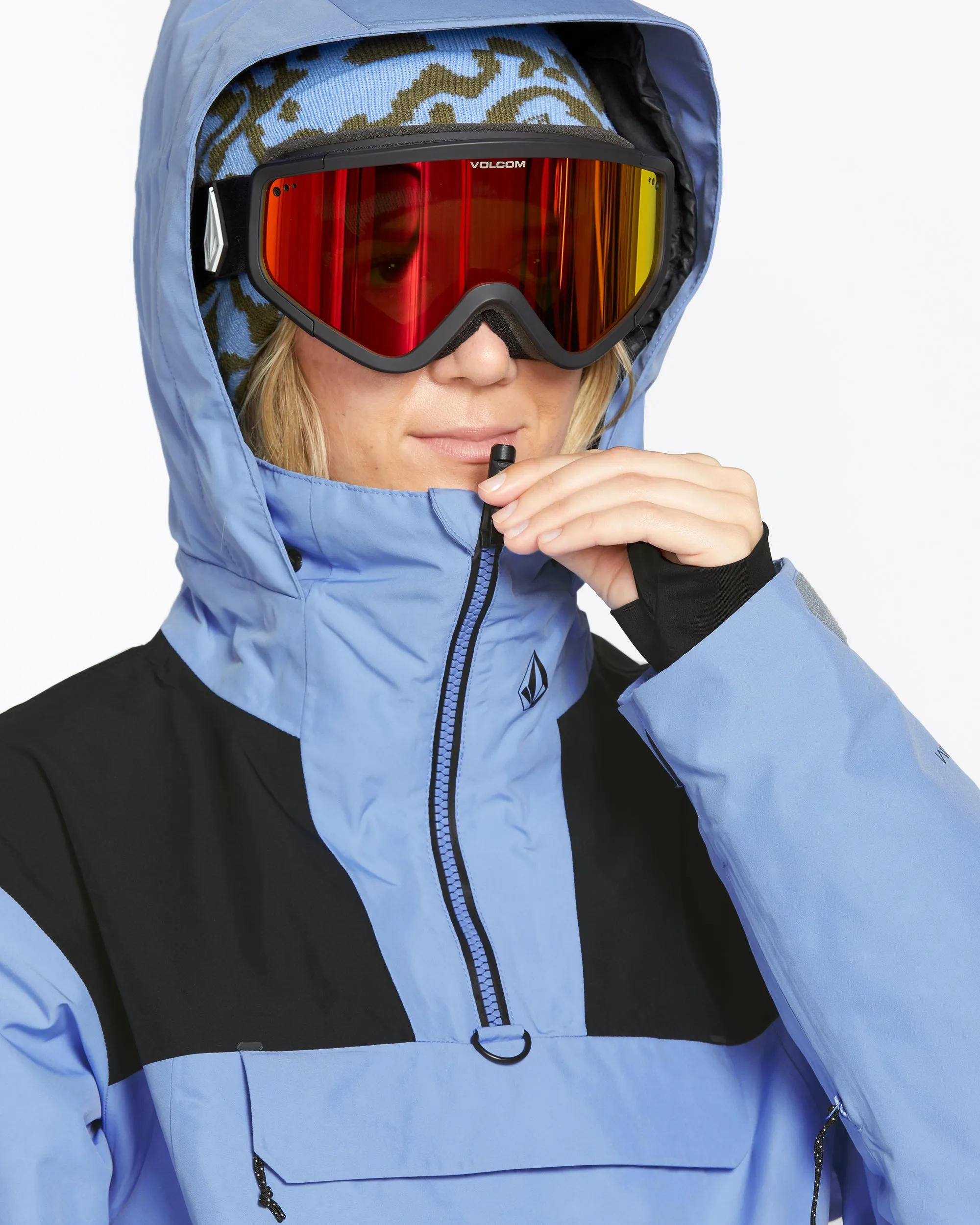 Womens Fern Insulated Gore Pullover - Crystal Blue